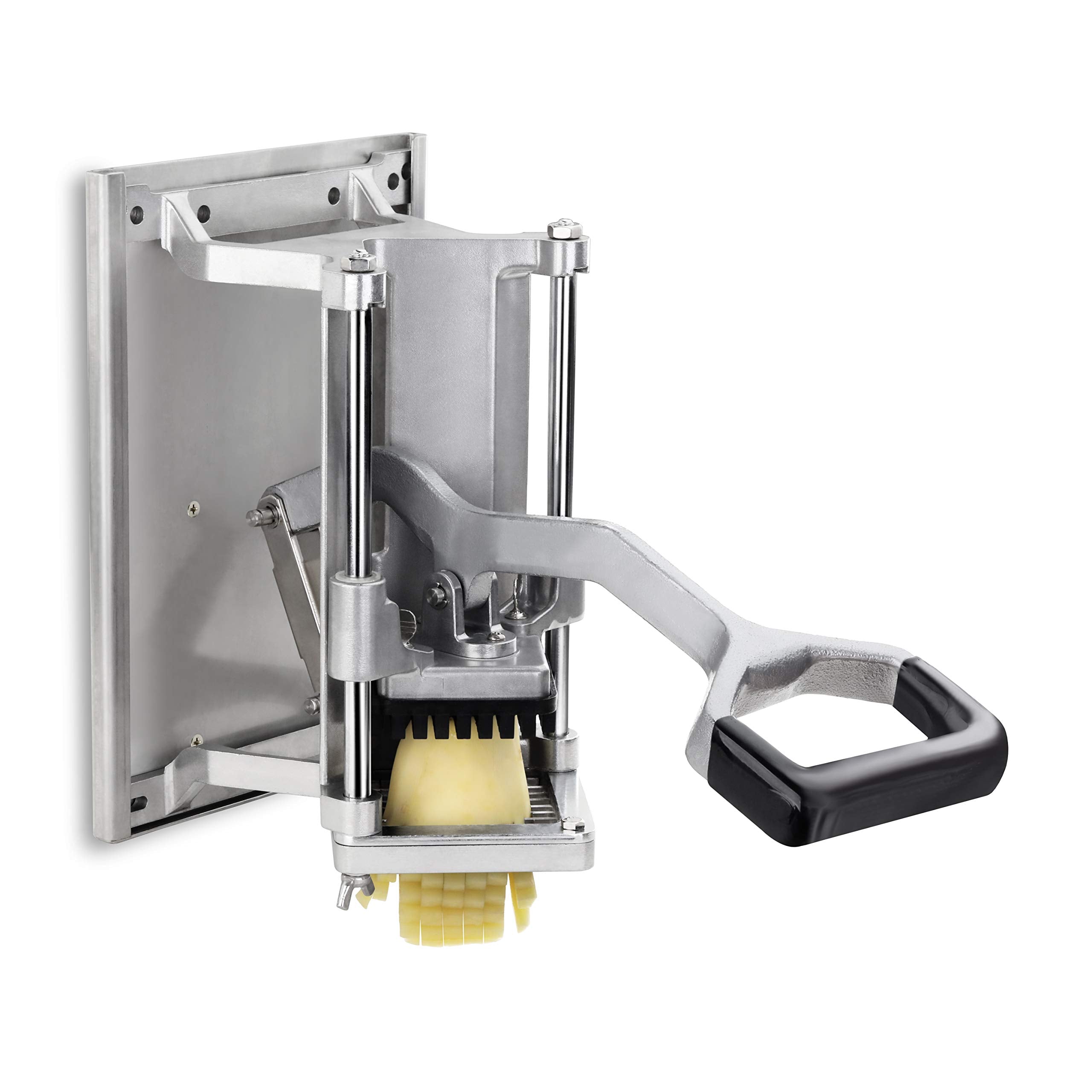New Star Foodservice 7006872 Extra Heavy Duty French Fry Cutter 3/8'' With Wall Bracket, Fixed Counter Or Wall Mount Silver