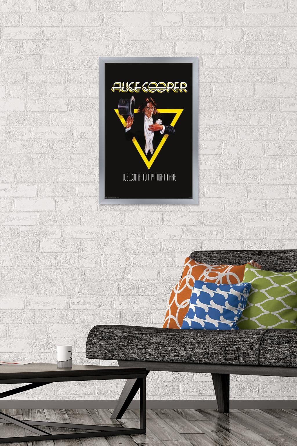 Trends International Alice Cooper - Welcome Wall Poster, 14.725'' X 22.375'', Silver Framed Version