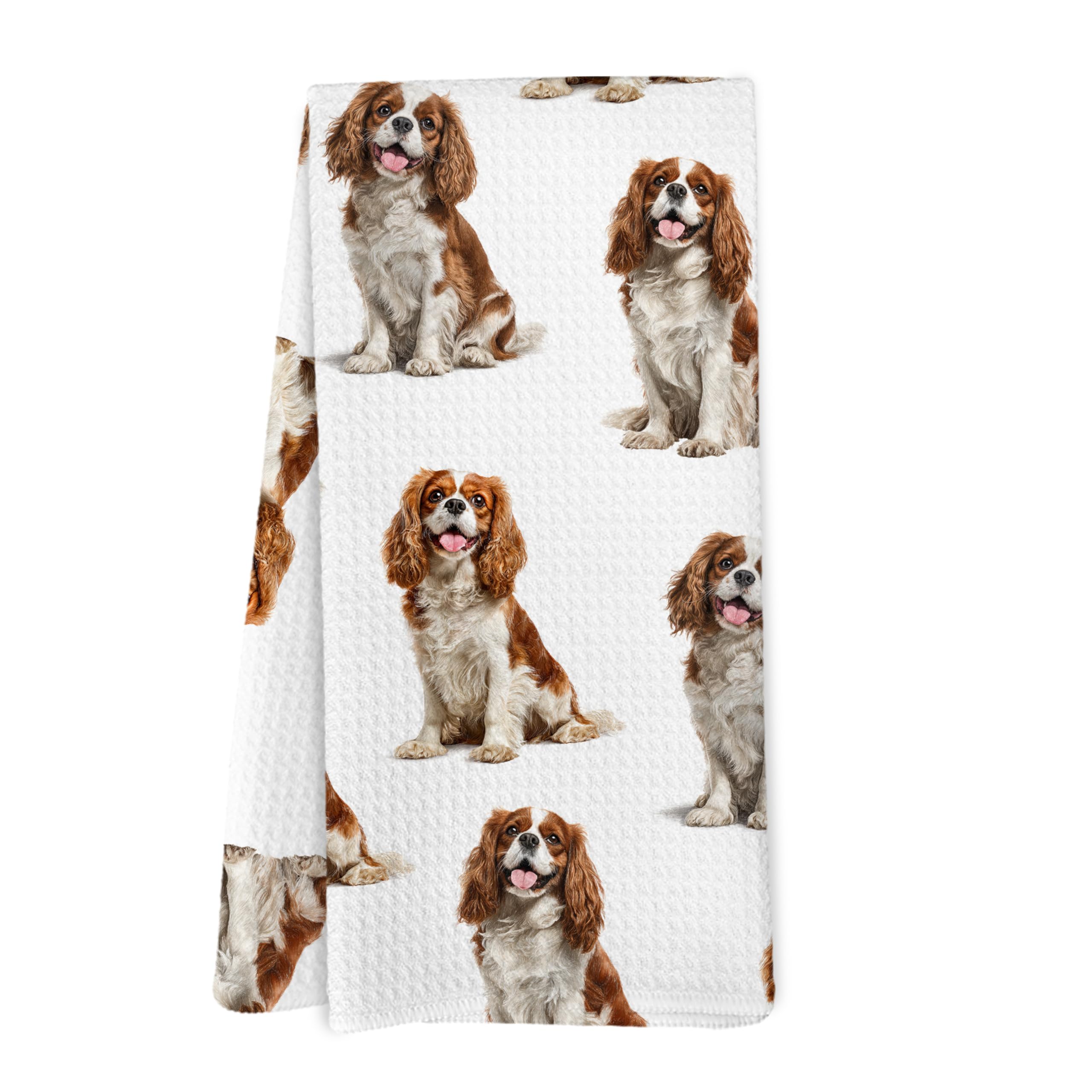 Yorhifa Cavalier King Charles Spaniel Gifts Kitchen Dish Towel, Gifts For Women Dog Lovers Owner, Dogs Accessories, Cavalier Kin