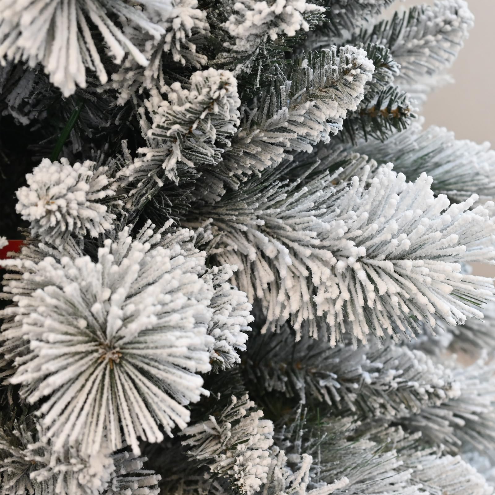 Flocked Christmas Tree 7ft, Christmas Tree -Full Christmas-Trees Snow Xmas Trees