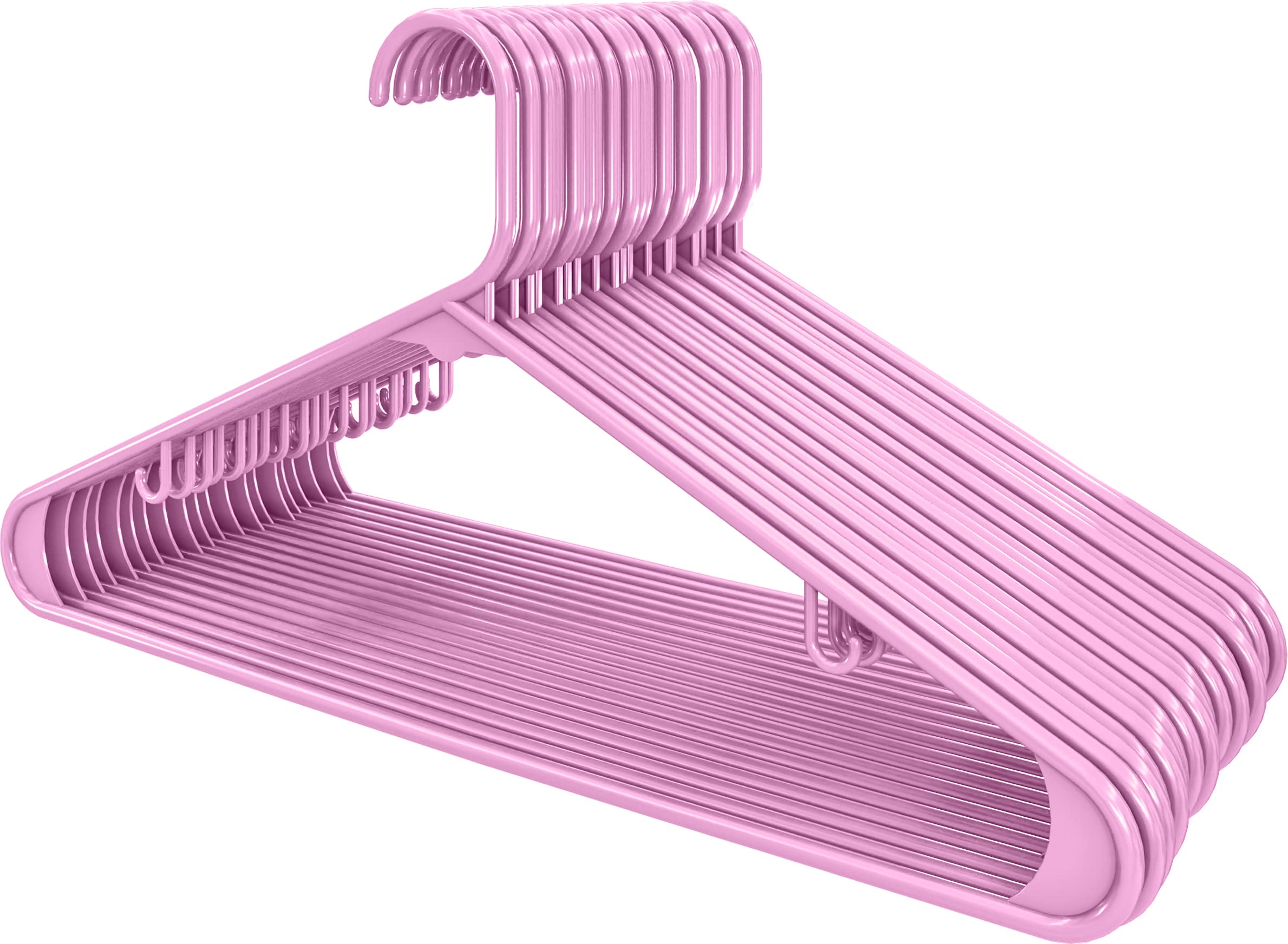 Utopia Home Plastic Hangers 30 Pack - Clothes Hanger With Hooks - Durable & Space Saving Coat Hanger - Heavy Duty Pink Hangers F