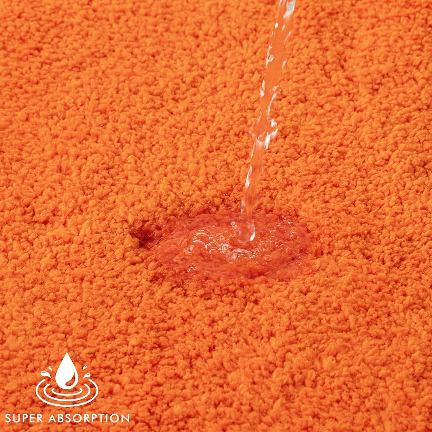 Miulee Fall Orange Extra Thick Non Slip Bathroom Rug Shaggy Soft Bath Mat Plush Microfiber Absorbent Water For Shower Tub Machin