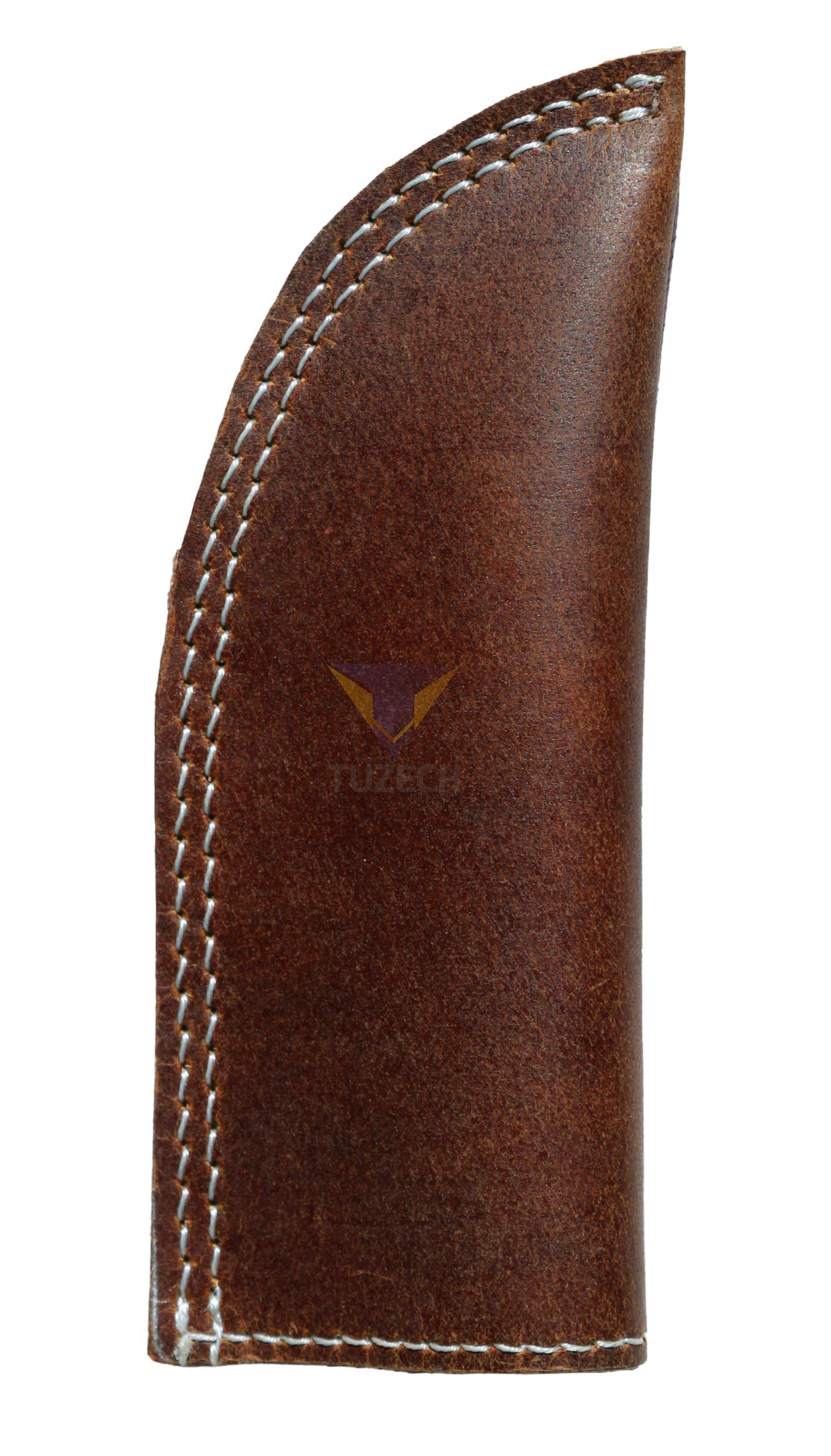 Tuzech Handmade Leather Hot Handle, Pan Handle Potholder, Double Layered Stitched, Slides On/Off Easily Onto Metal Skillet Grips