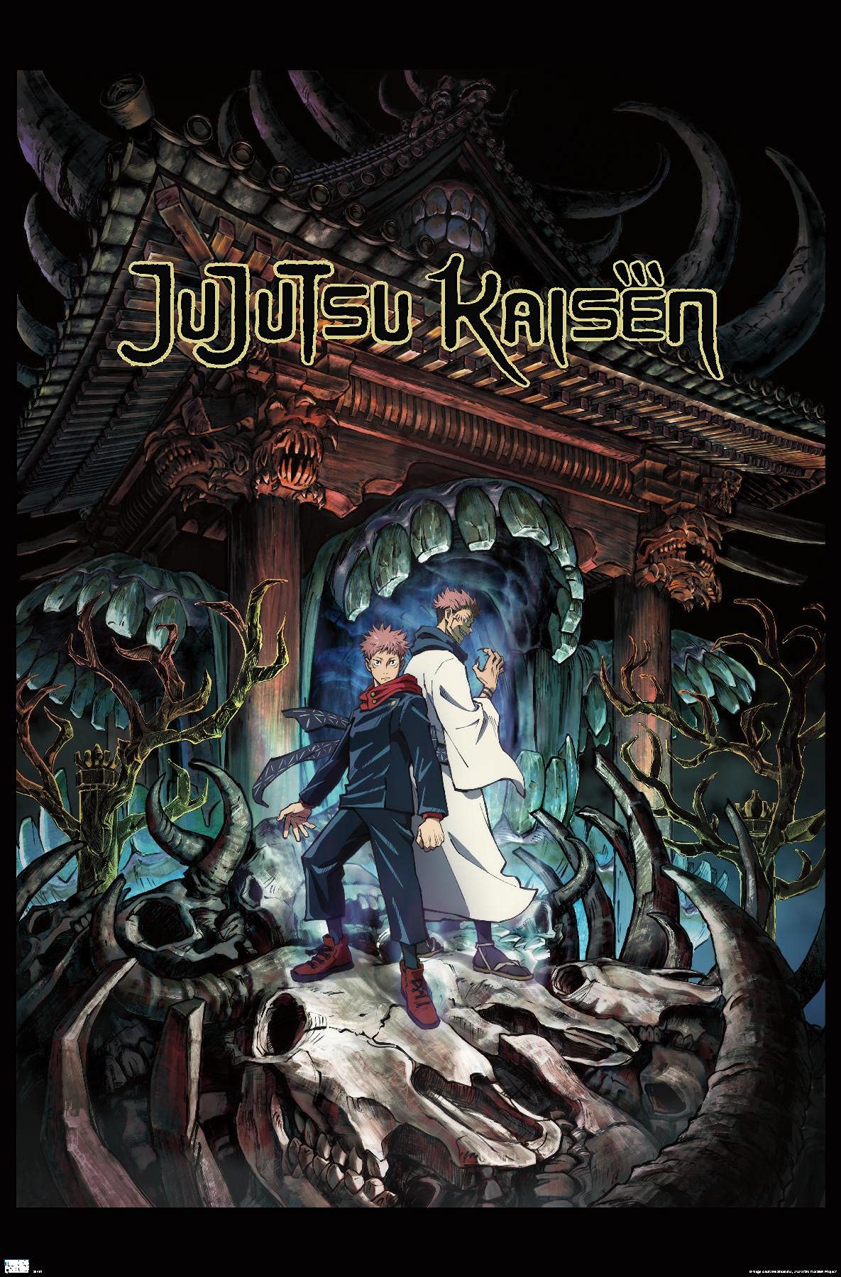 Trends International Jujutsu Kaisen - Key Art English Wall Poster, 22.37'' X 34.00'', Premium Unframed Version