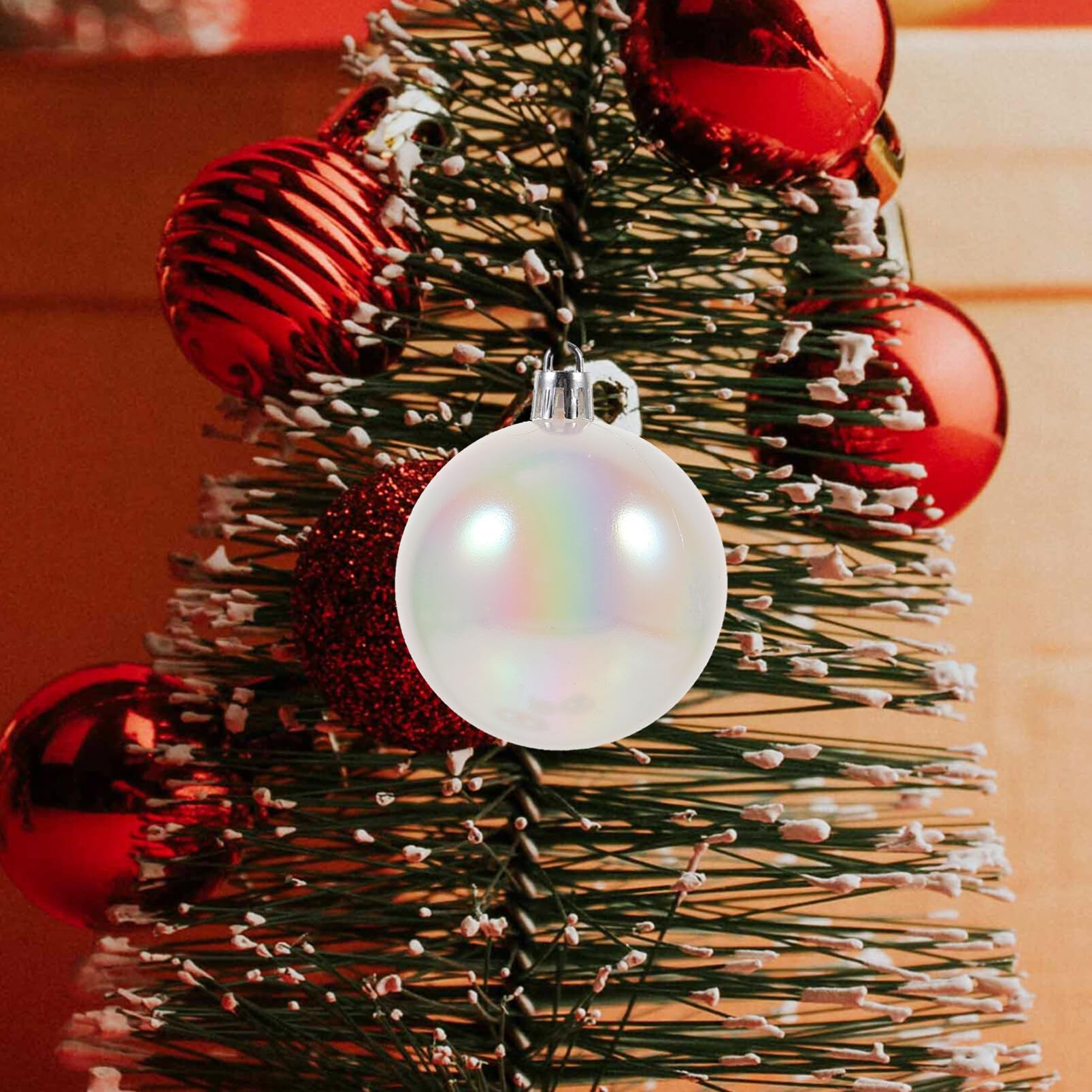 Garneck 40pcs Shatterproof Christmas Ball Ornaments Plastic Xmas Tree Decorations for Holiday Parties Indoor Outdoor Use Easy to