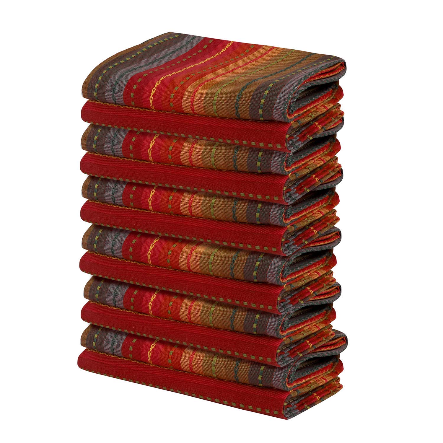 Dg Collections Cloth Napkins, Set Of 12 100% Cotton Reusable Napkins, 20 X 20 Inches Over Sized Dinner Napkins Used As Cloth Eas