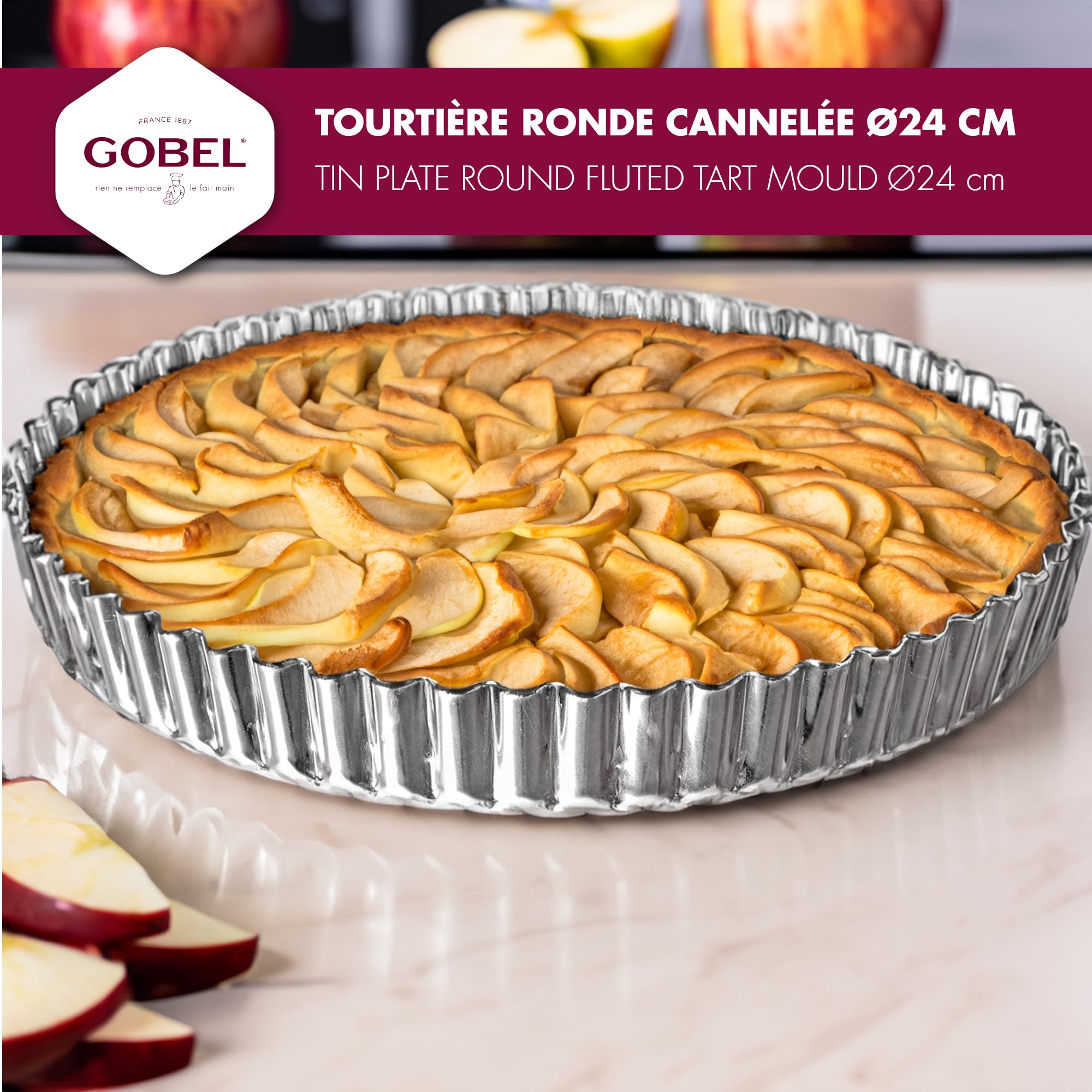 Browne Foodservice (80126430) 10'' Fluted Quiche Pan
