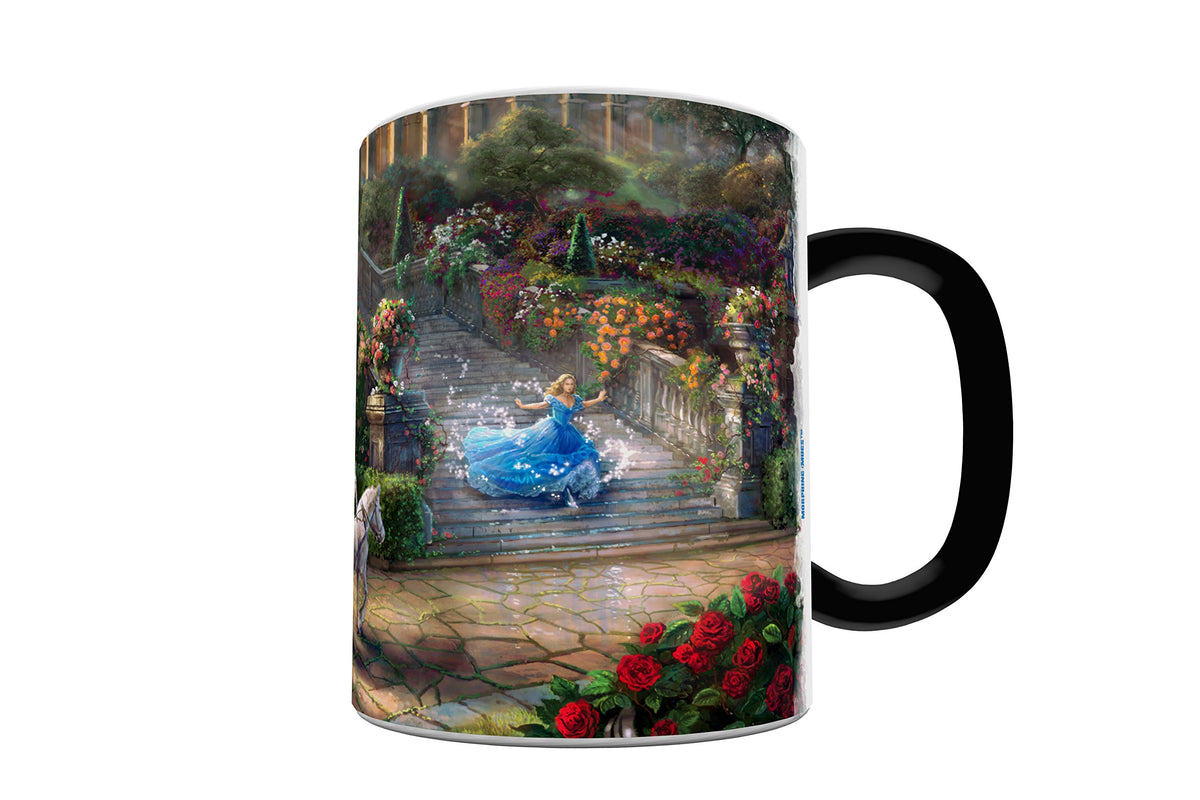 Morphing Mugs Disney - Cinderella - Clock Strikes Midnight - Thomas Kinkade - One 11 oz Color Changing Heat Sensitive Ceramic Mu