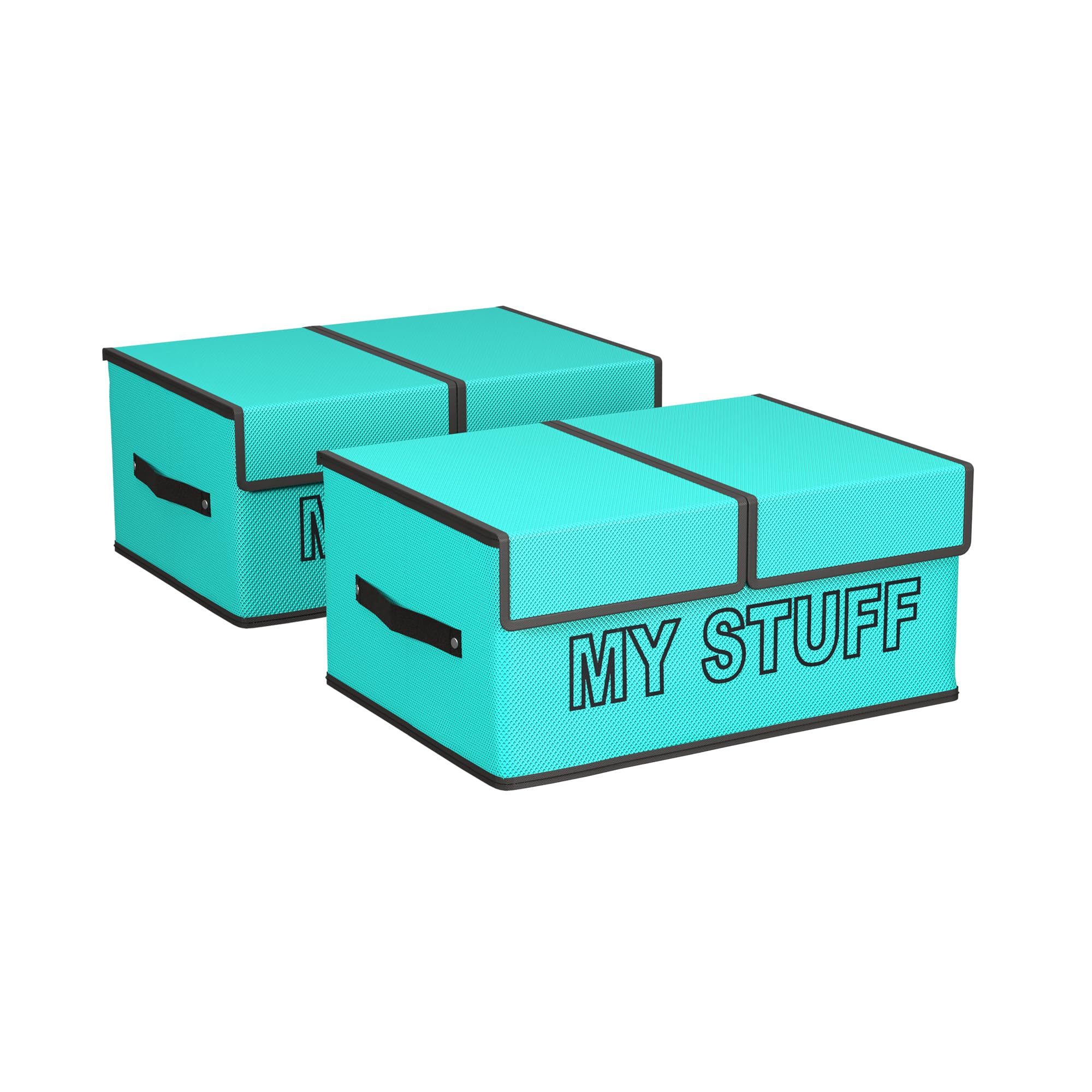Kuber Industries (Pack Of 2) Wardrobe Organizer (Small) Foldable Double Lid Drawer Organiser | NonWoven Cupboard Organiser | 2