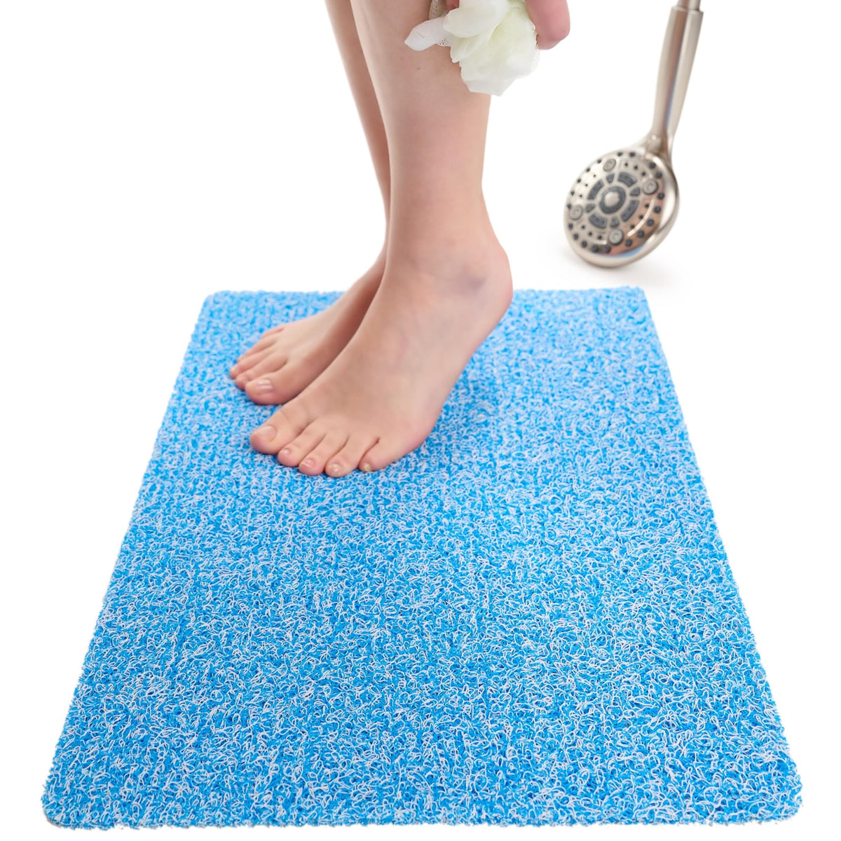 Loofah Bath Mat For Shower - Shower Floor Mat - Bathroom Shower Mat - Shower Bath Mat Non Slip - Anti Slip Shower Mat - Bath & S
