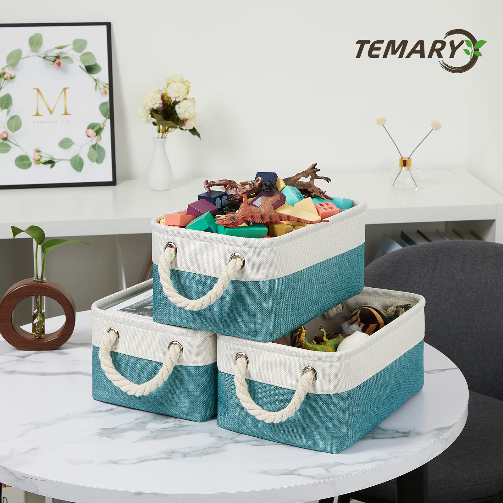 Temary Small Fabric Baskets Shelf Storage Baskets For Organizing 6 Pcs Decorative Baskets For Gifts Empty Collapsible Small Stor