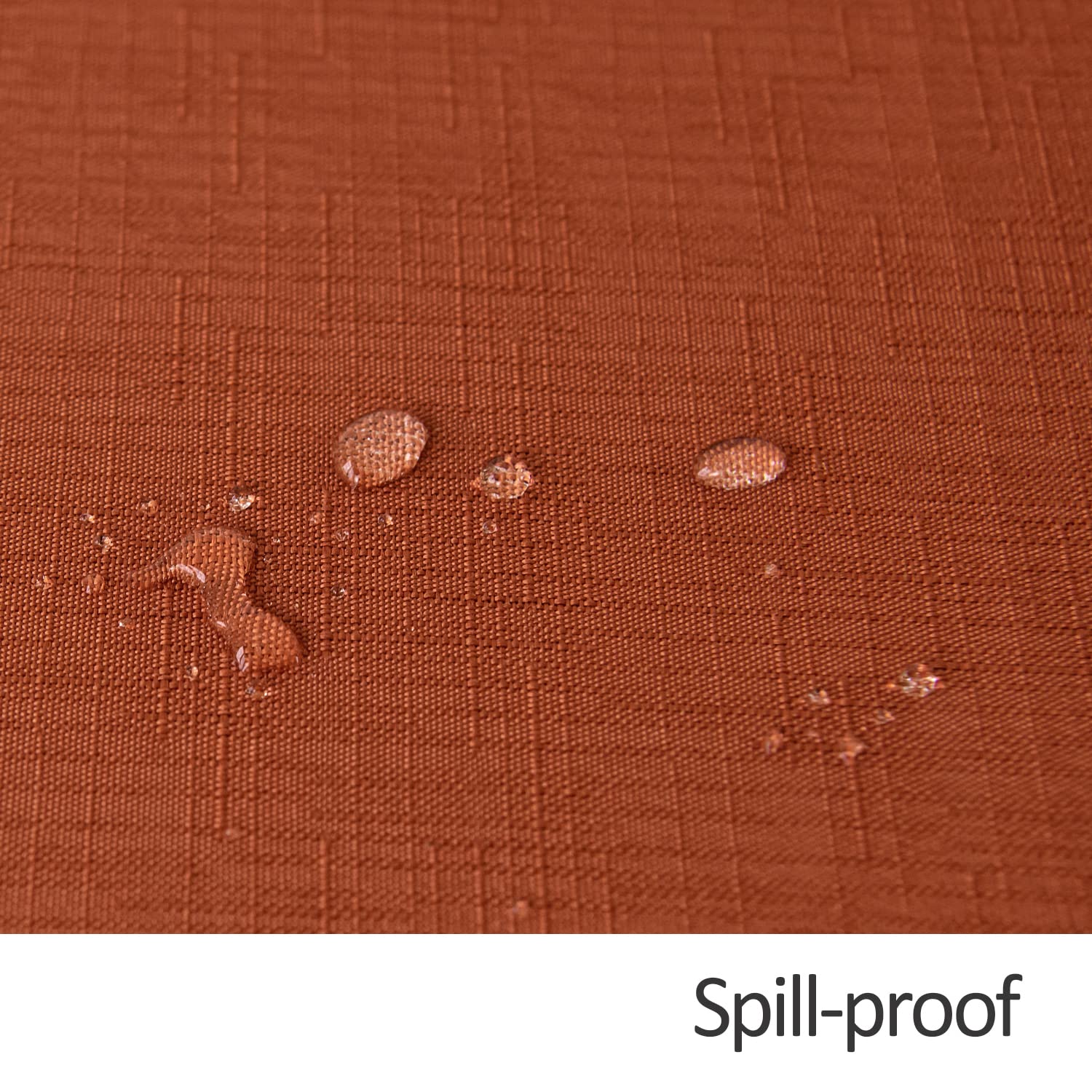 Maxmill Slubby Textured Rectangular Tablecloth Water Resistance Antiwrinkle Spillproof Soft Fall Table Cloth For Dining Room, Th