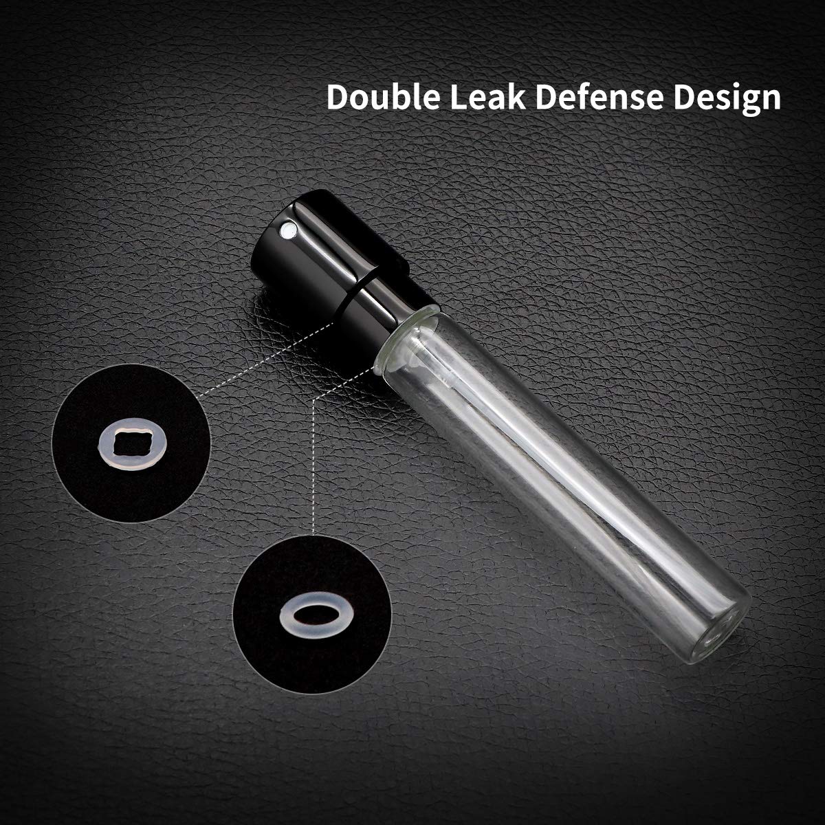 10ml Portable Refillable Perfume Empty Spray Bottle Upgraded Perfume Atomizer with Funnel Filler and Refill Pump for Outdoor Traveling (White)