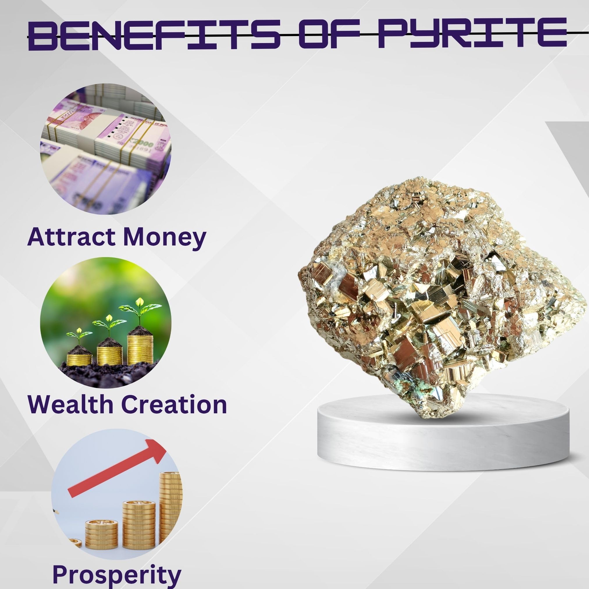 Pyrite Stone Original Crystals Rough From Peru Used For Bussiness Luck, Wealth, Abundence, Vastu And Reiki Approx Weigh 30 To 40