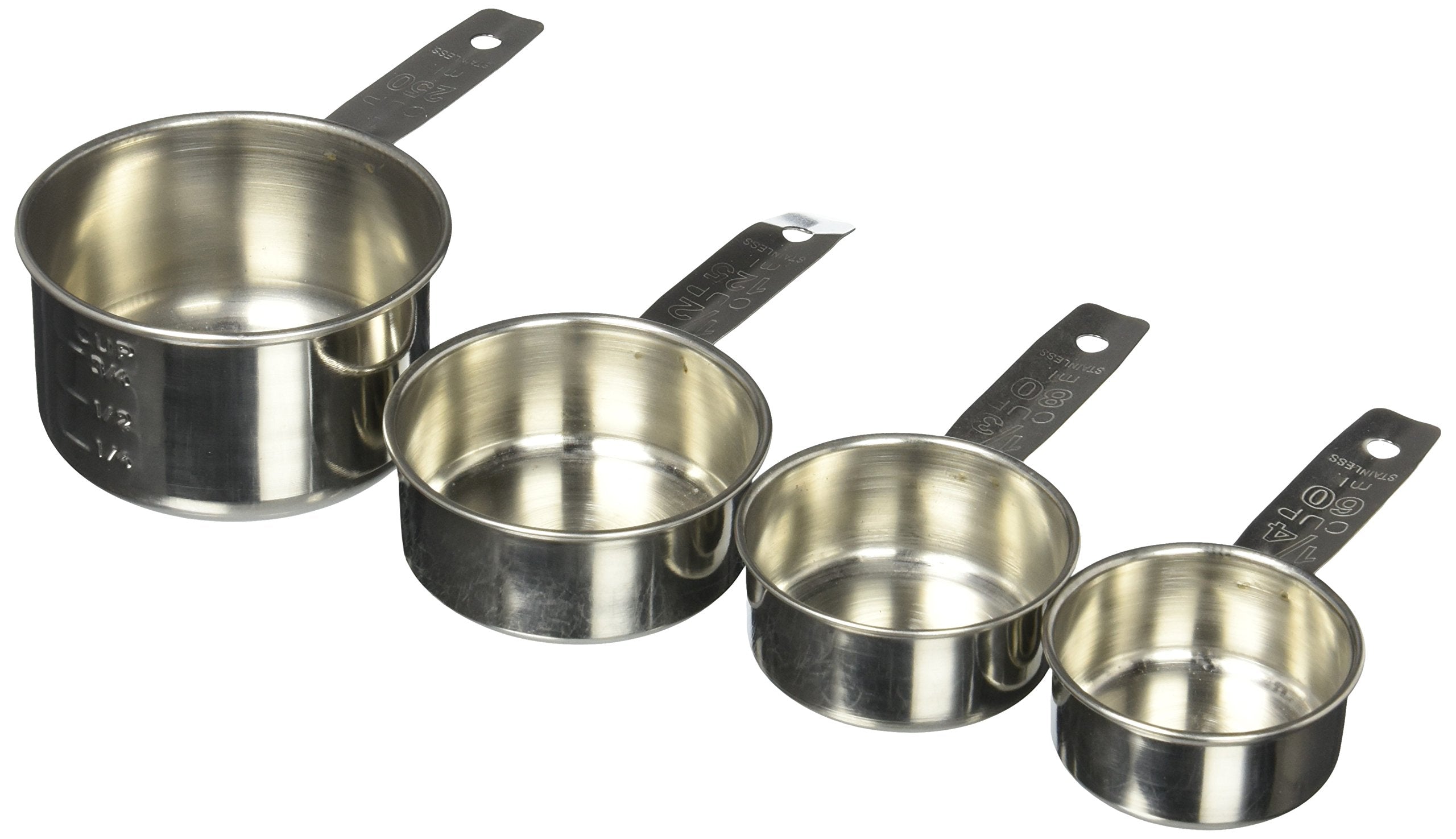Crestware Stainless Steel Measuring Cup Set, Standard, Silver
