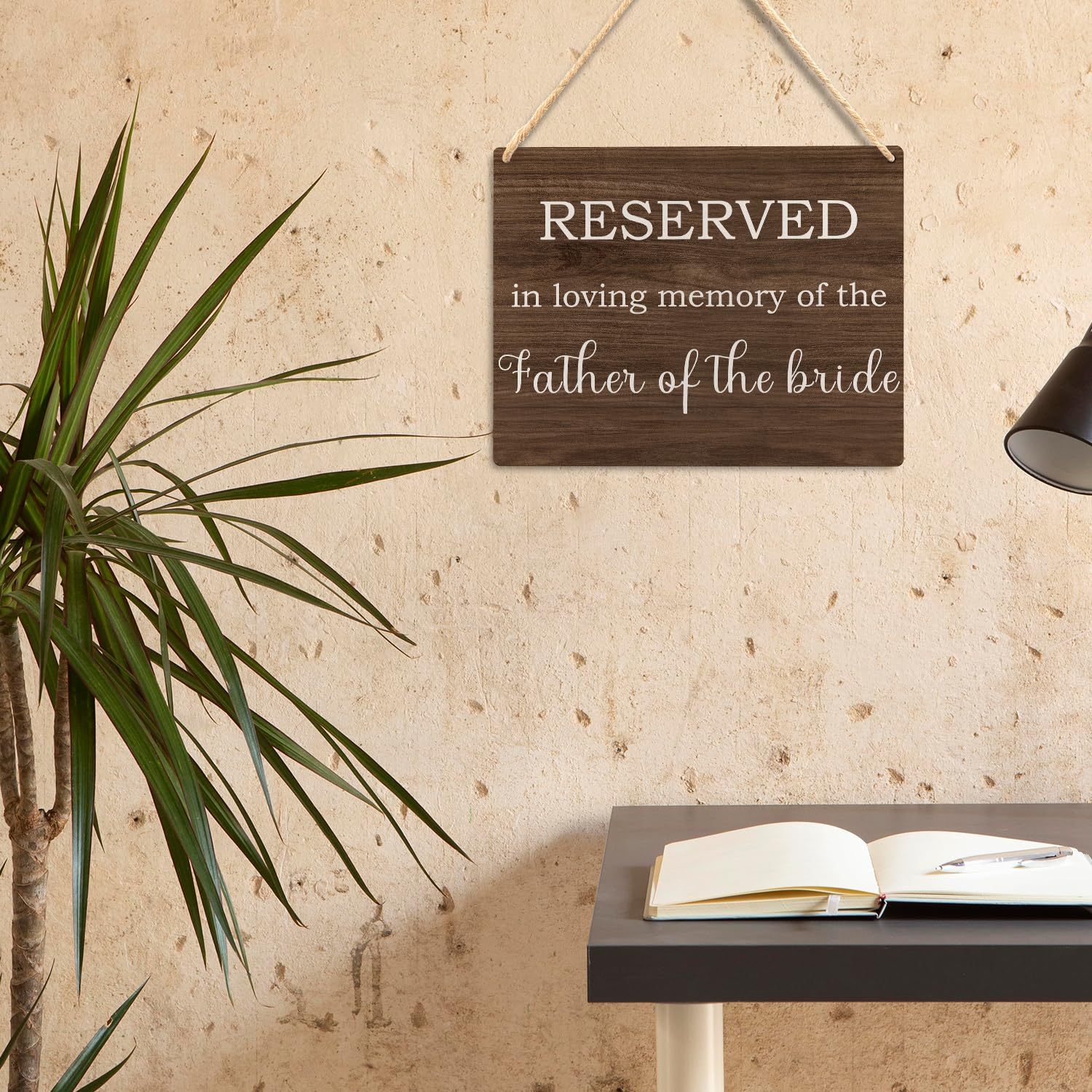 Ryeolo Wedding Memorial Sign for the Father of Bride, in Loving Memory of the Father of Bride Wood Signs Wall Hanging, Memory Me