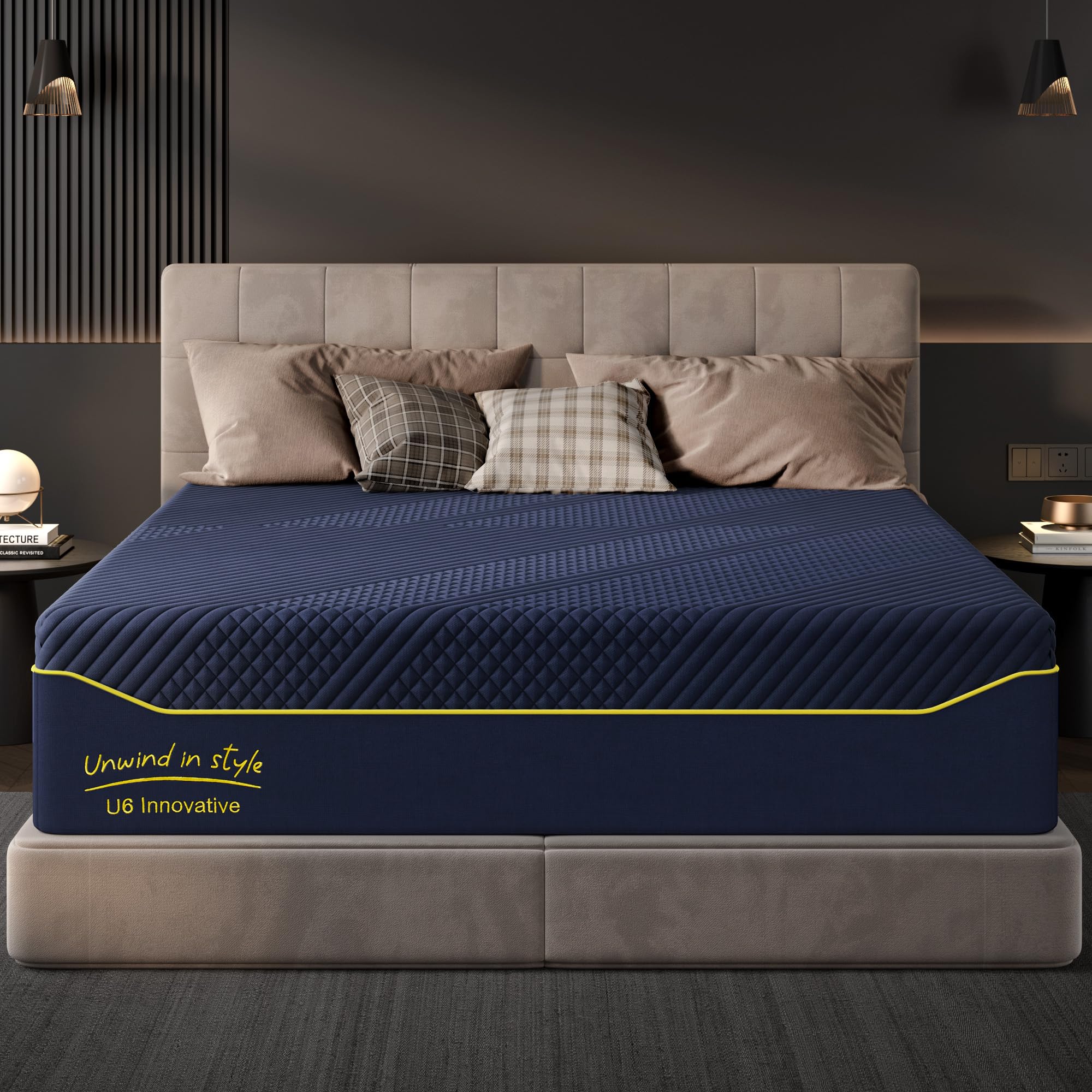 Schow Life 14 Inch Gel-Infused Memory Foam Mattress King Size,Medium Soft with Removable Washble Cover Cooling Gel Bed in a Box,