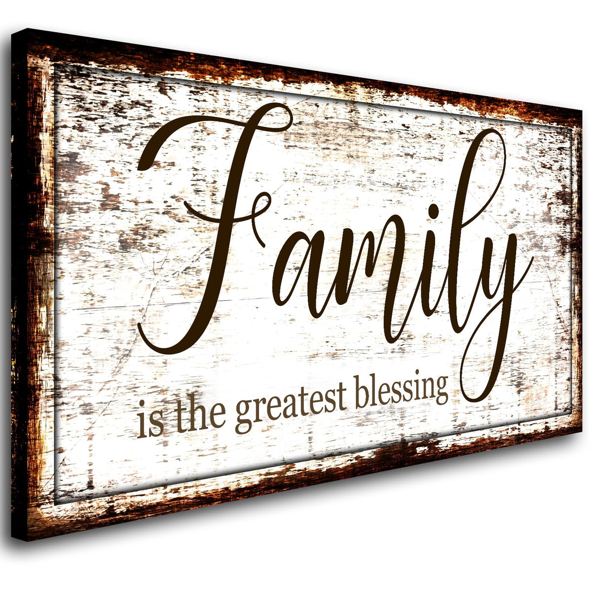 Family Quotes Wall Art For Living Room-Family Is The Greatest Blessing Painting-Family Sign Wall Decor-Rustic Picture Canvas Pri