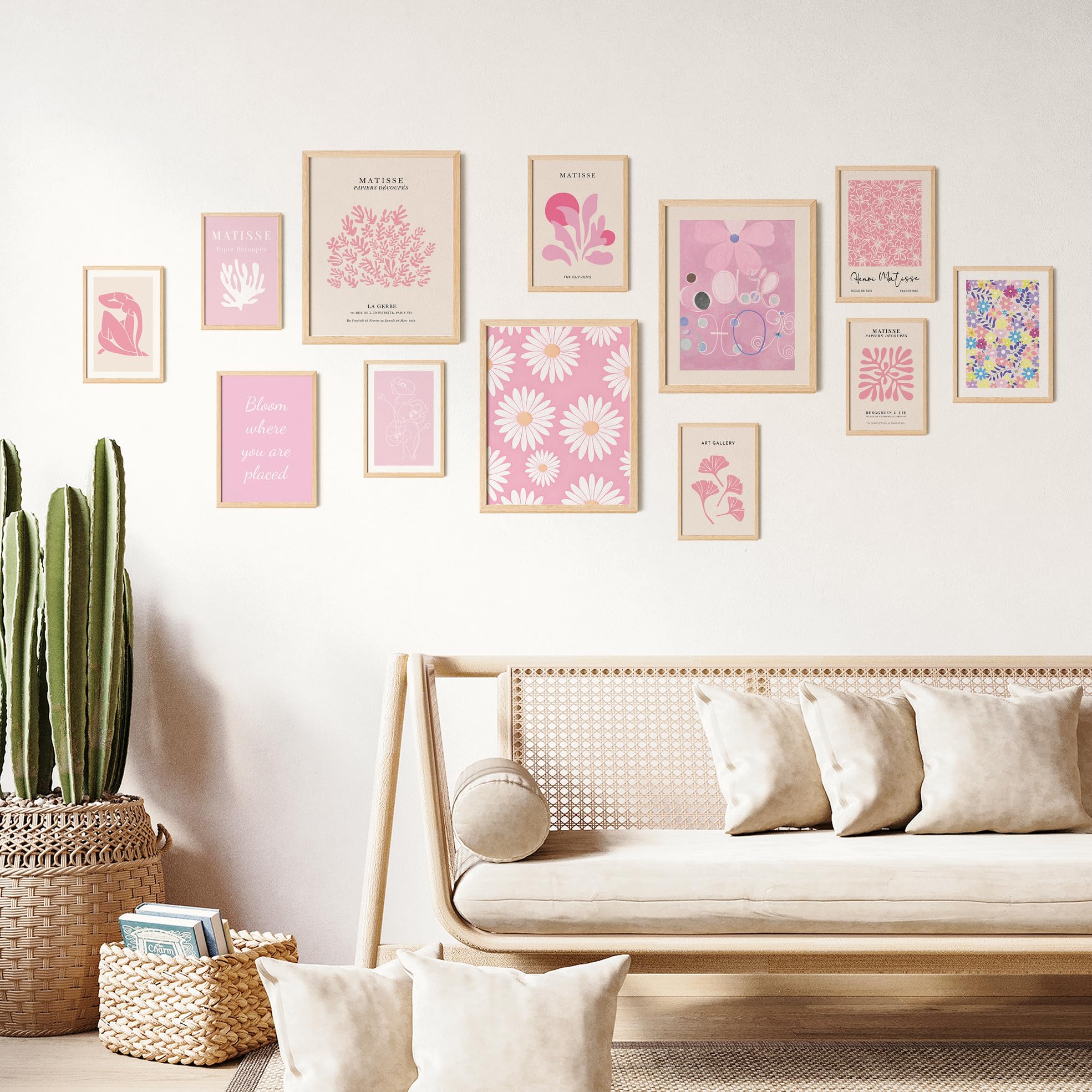 97 Decor Pink Wall Decor Aesthetic Pictures - Matisse Wall Art Pink Posters For Room Aesthetic, Abstract Danish Pastel Prins, Li