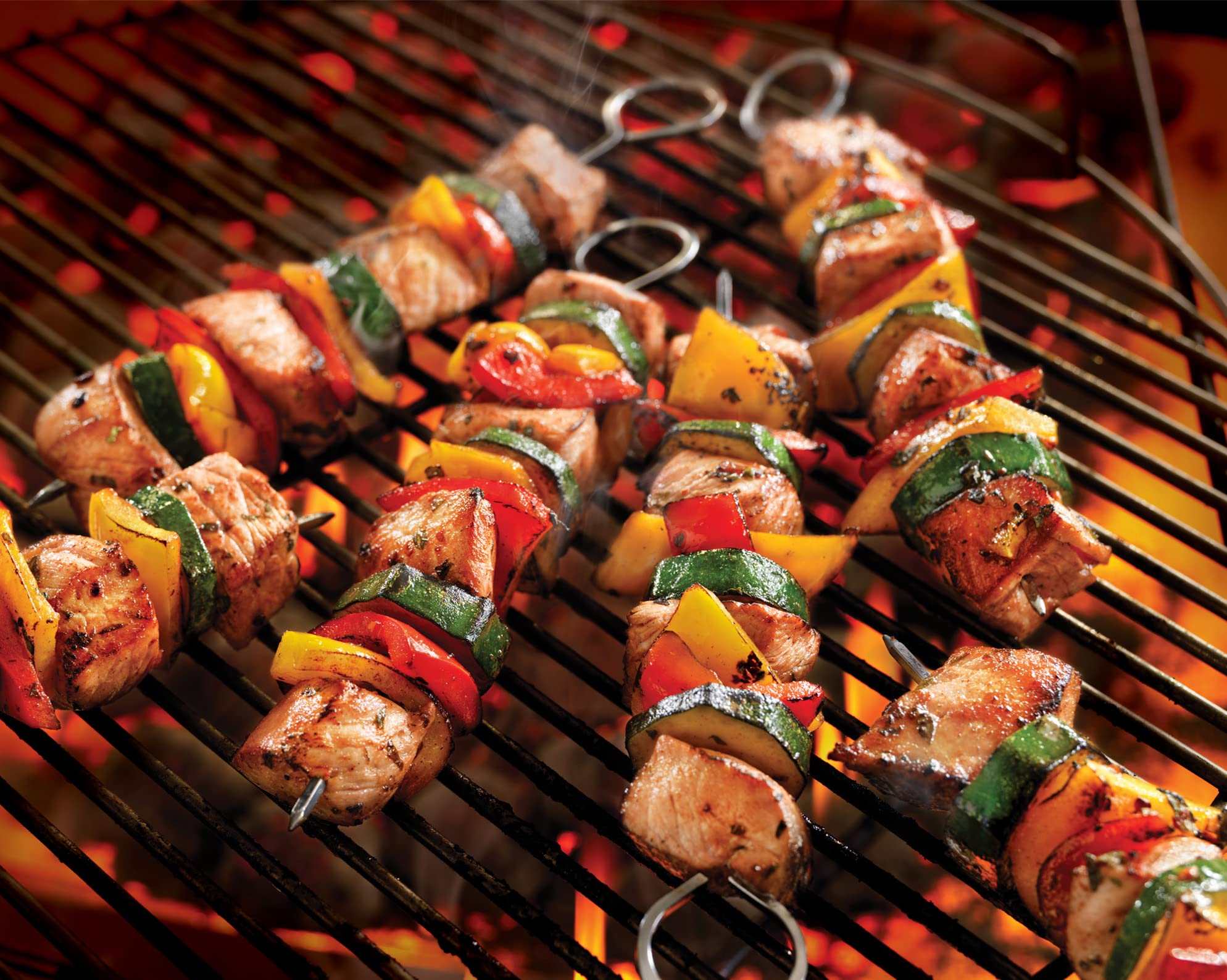 8 Inch Barbecue Skewers Square Metal Bbq Sticks,Honshen 12Pack Stainless Steel Skewer,Kebob,Kabob Sets For Grill Outings Cooking