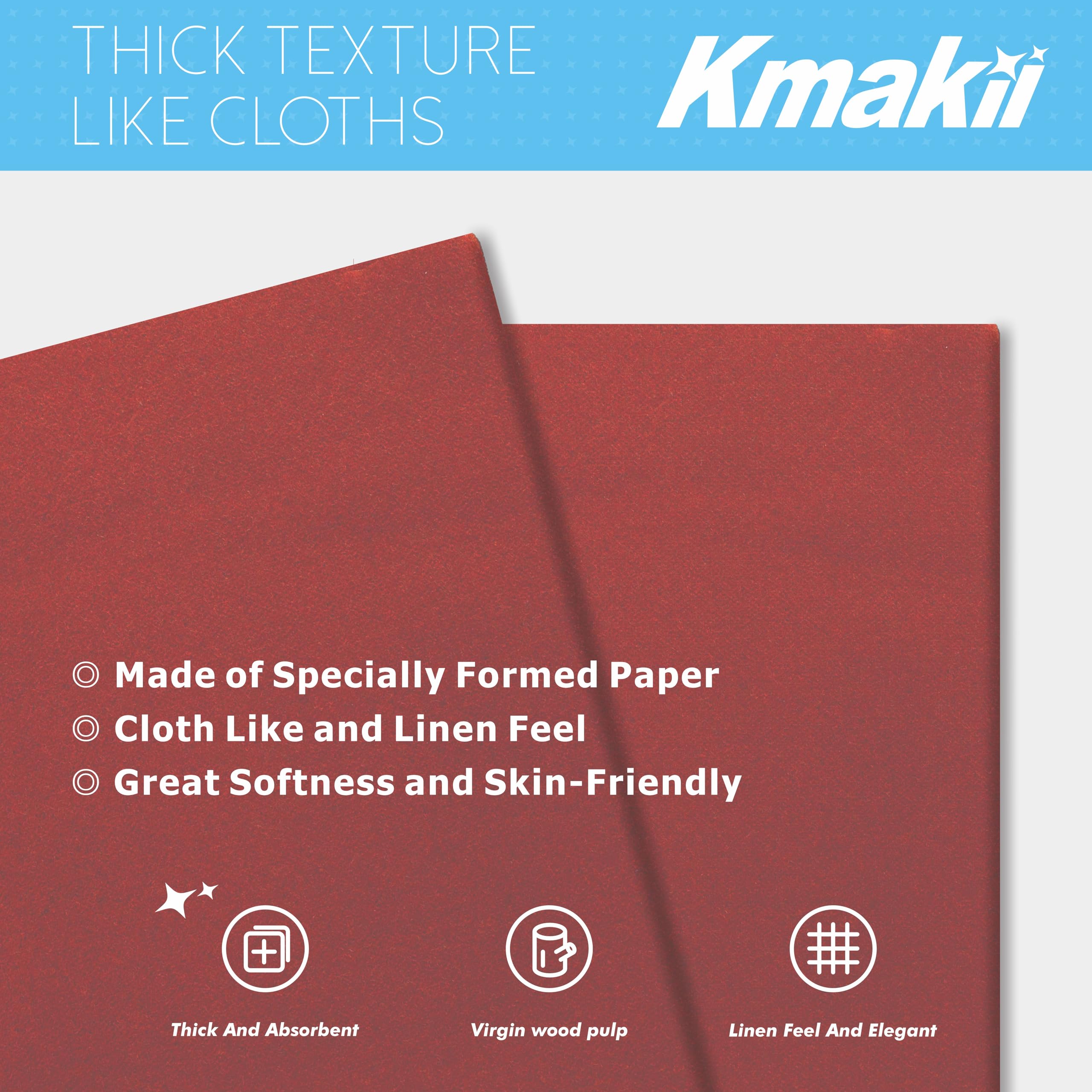 KMAKII Burgundy Disposable Dinner Napkins Linen-Feel Colored Paper Napkins Premium Cloth Like Napkins Ideal For Restaurant  Events  Weddings&Party 50 Pack 16 x 16 inches