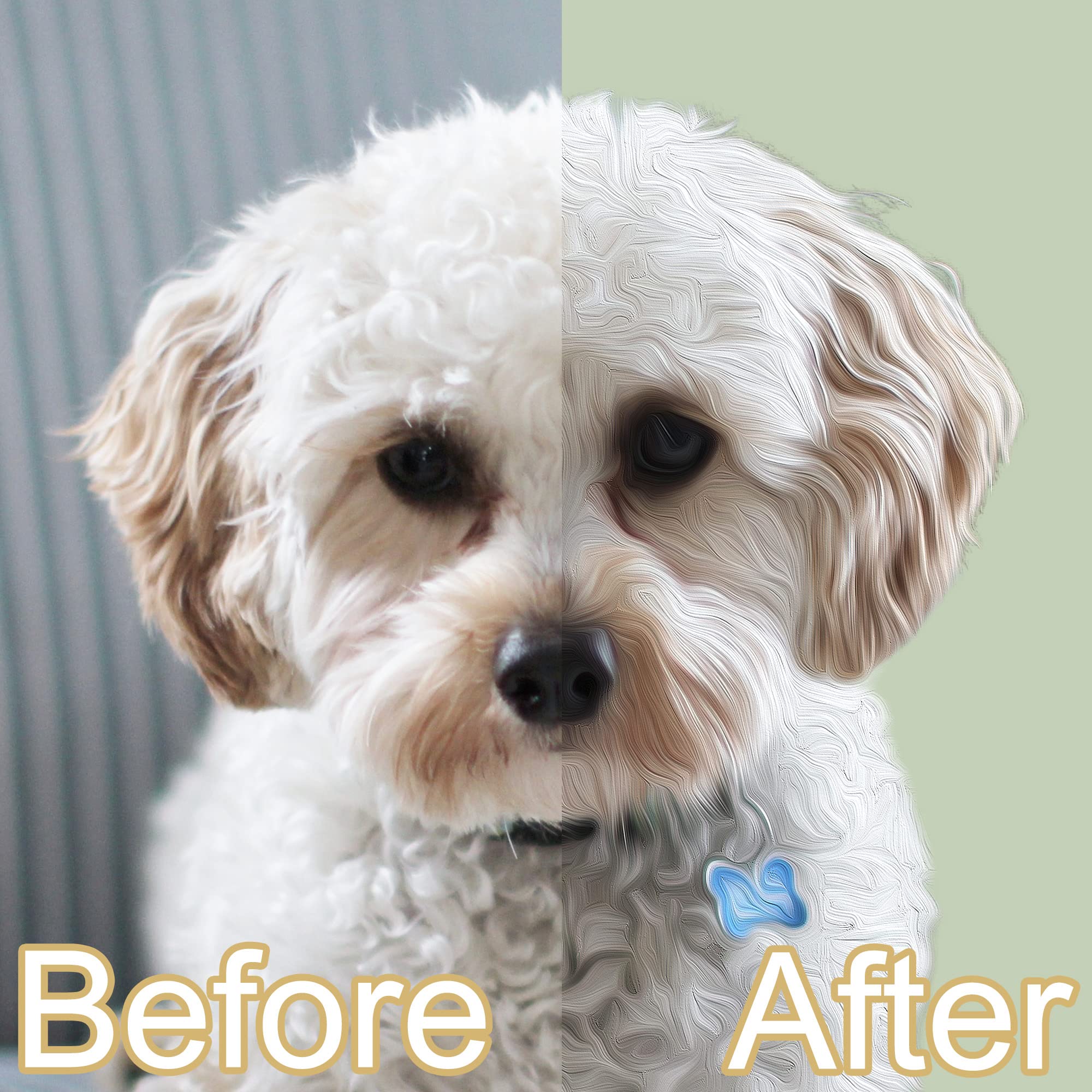 Texture Of Dreams Custom Pet Portrait Canvas Wall Art With Your Photo And Pet Lovely Name For Home D  Cor, Personalized Framed D