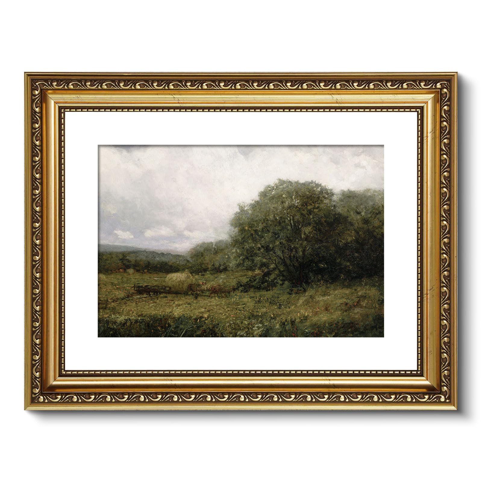 ARPEOTCY Vintage Gold Framed Wall Art, 11x14 Inch Landscape Retro Picture Paintings, Antique Frame Canvas Artwork, Victorian Pic