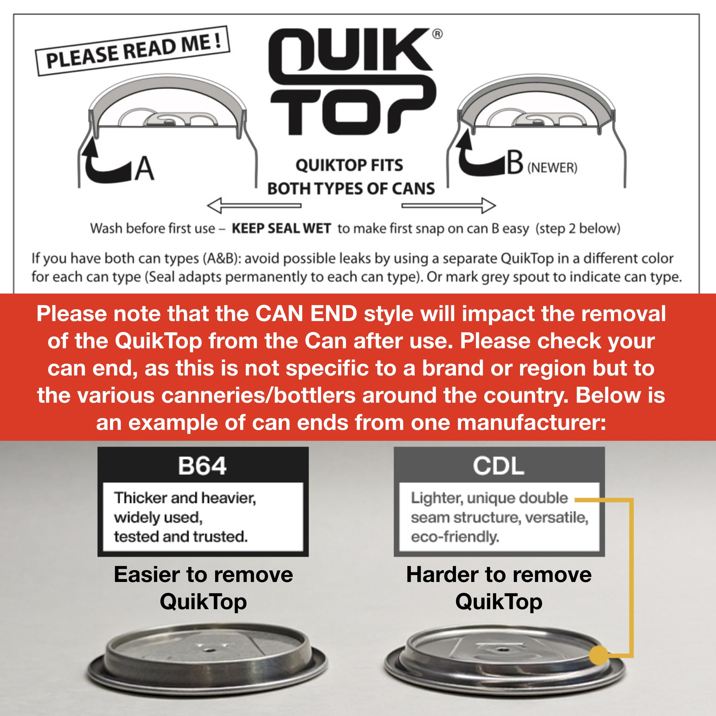 Compac Home Quiktop Can Cap From Compac, Keep Carbonated Drinks Fresh & Fizzy, Turn Cans Into Bottles, Can Cover, Safety Top For