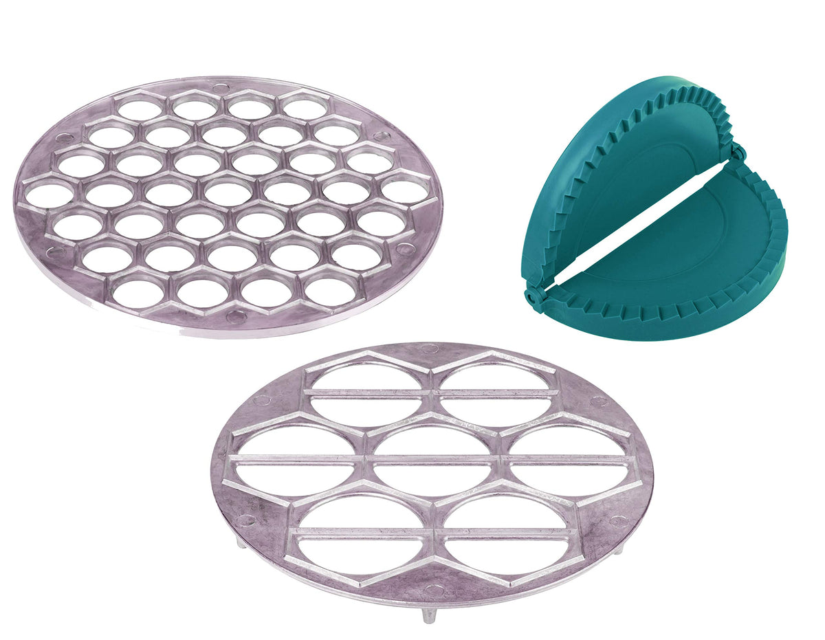 Russian Pelmeni Ravioli Mold Maker - Pack Of 3 - Chebureki Maker Mold - Dumplings Metal Mold