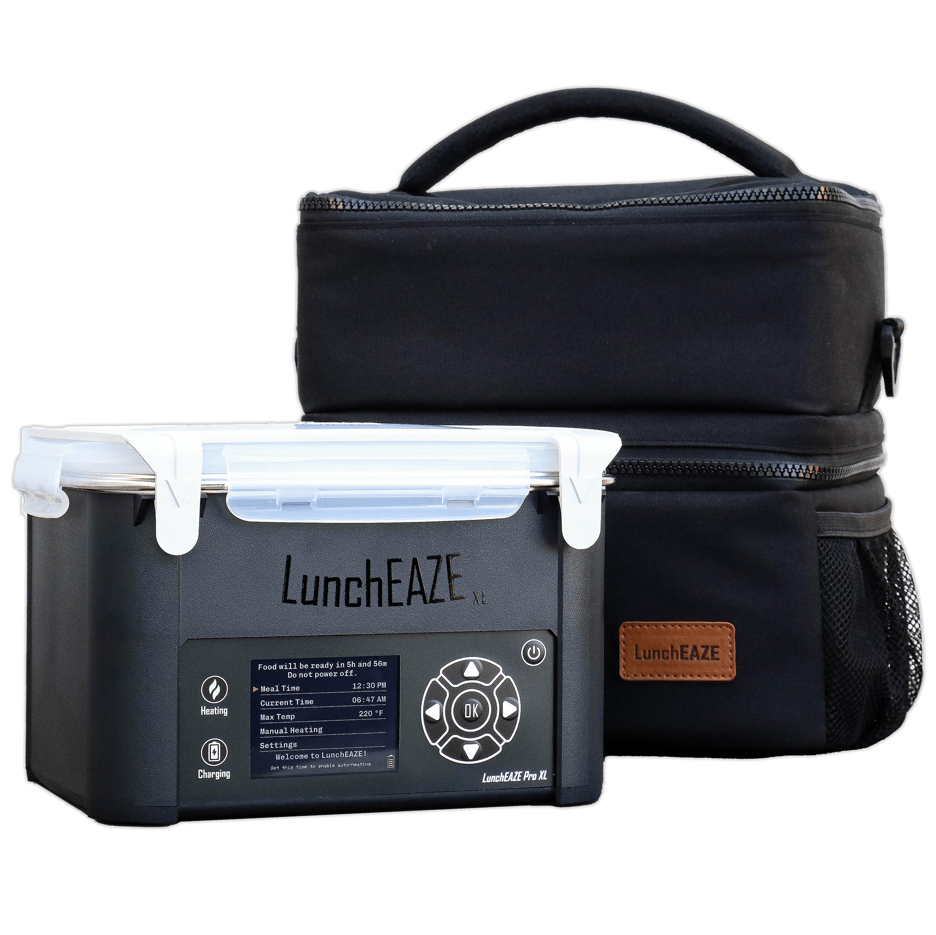 Luncheaze Xl Cordless Heated & Electric Lunch Box - Battery-Powered, 6-Cup Capacity, 220F, Automatic Scheduled Heating, Insulate