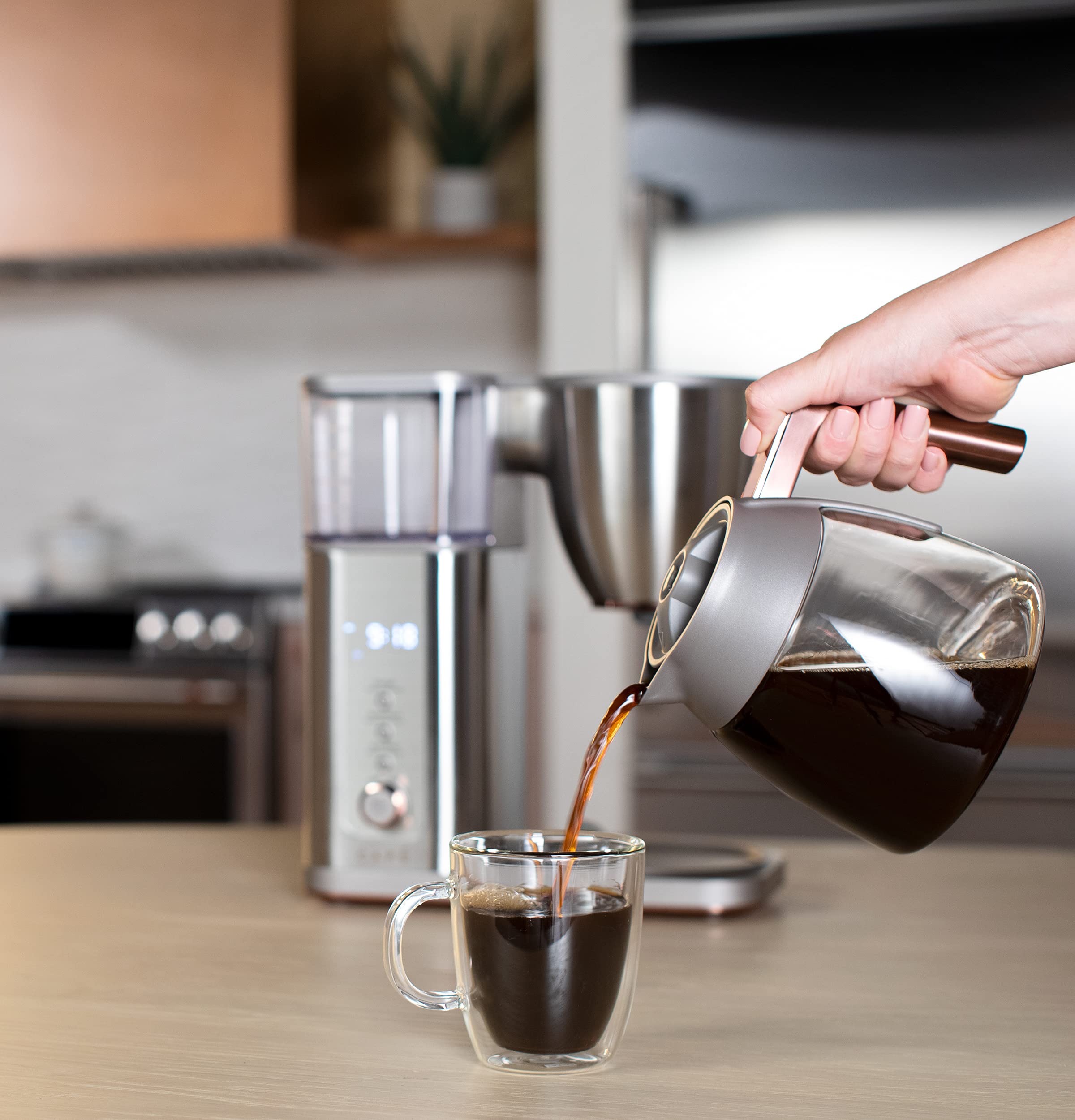 Caf   Specialty Drip Coffee Maker | 10-Cup Glass Carafe | Wifi Enabled Voice-To-Brew Technology | Smart Home Kitchen Essentials