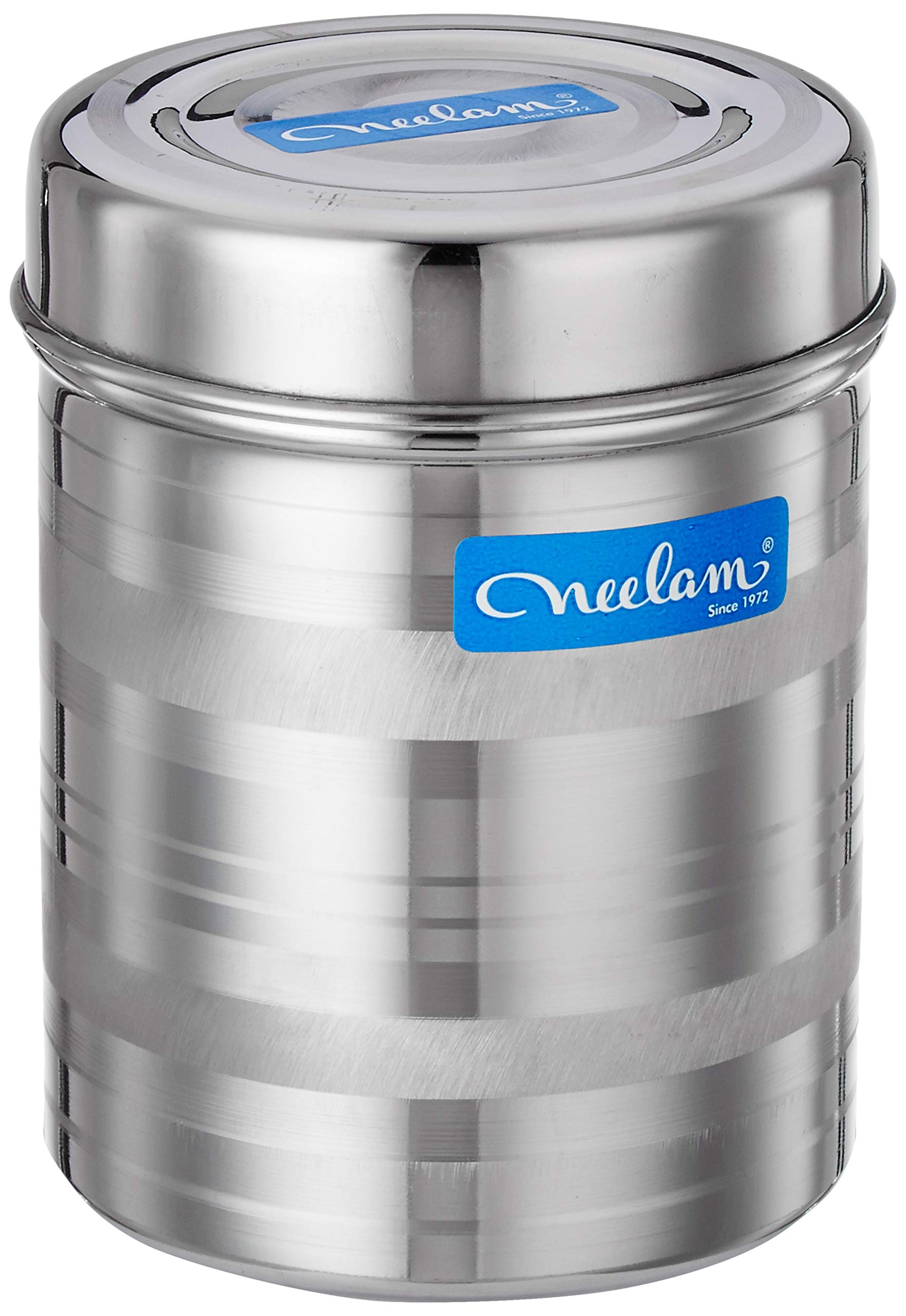 Neelam Stainless Steel 10, 22 Gauge Daimond Deep Dabba, Utility Canisters, Storage Containers, Ideal For Storing Food, Durable Q