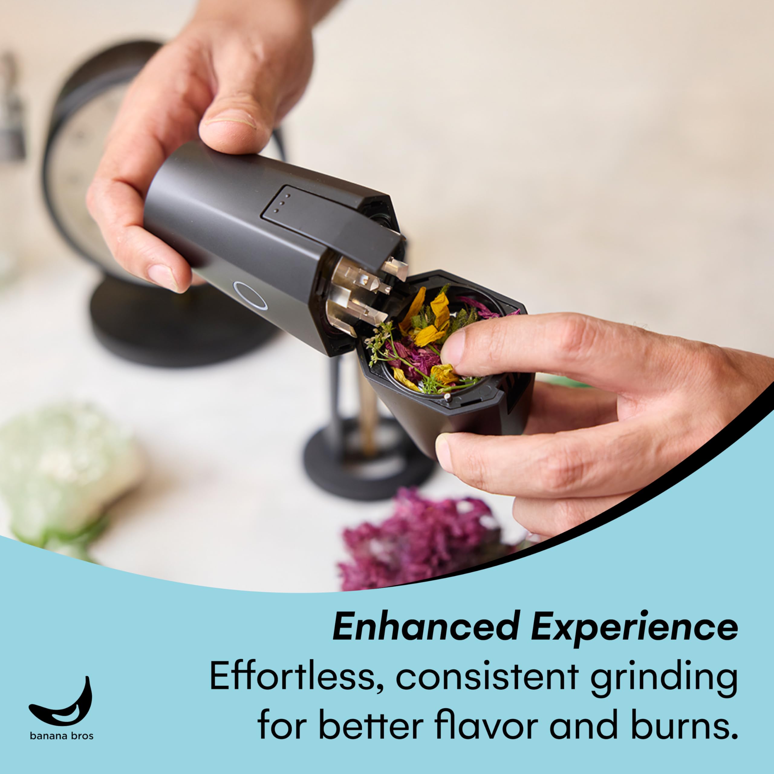Electric Smart Herb and Spice Grinder - OTTO by Banana Bros with Pollen Catcher