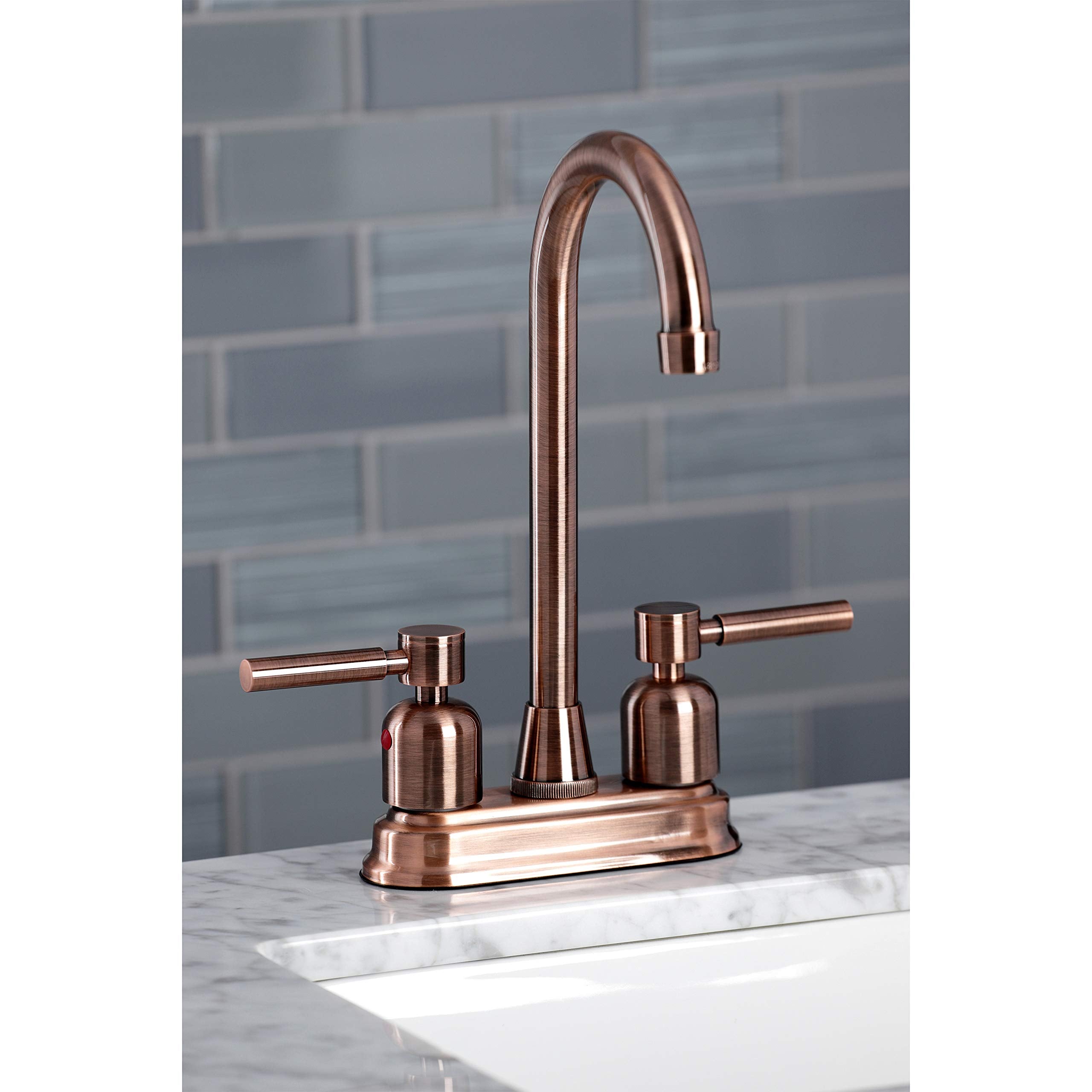 Kingston Brass Kb849Dlac Concord Bar Faucet, Antique Copper