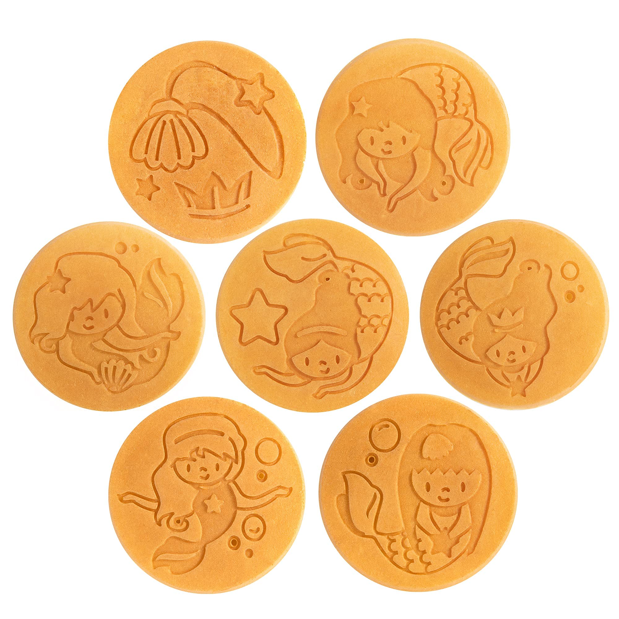 Mermaid Mini Pancake Pan - Make 7 Different Flapjack Mermaids, Nonstick Pan Cake Maker Griddle For Under The Sea Fun & Easy Clea