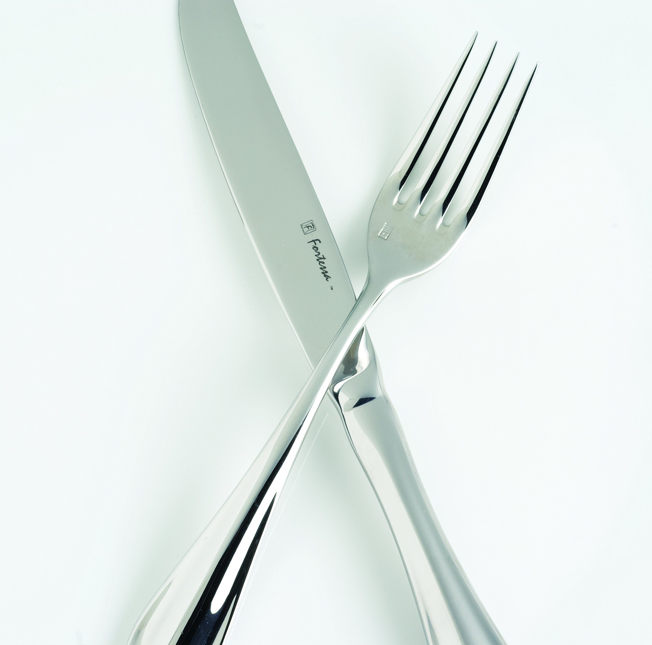 Fortessa Forge 18/10 Stainless Steel Flatware Set, 20-Piece Service for 4, Polished Finish