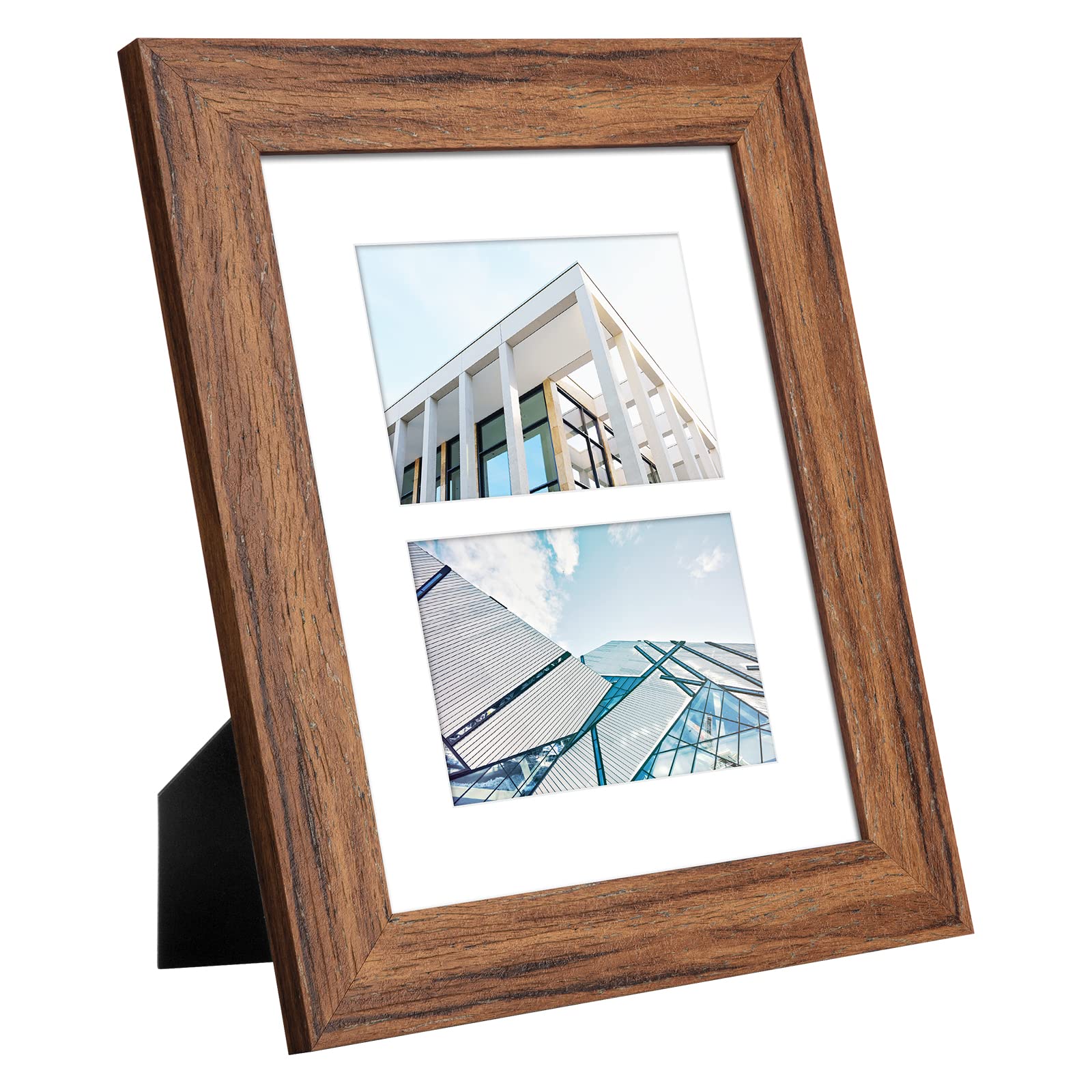 Gaevuian 8x10 Picture Frame Display Double 4X6 Picture Frame Collage,Multi Photo Frame with Mat,Plexiglass,Wall or Tabletop Deco