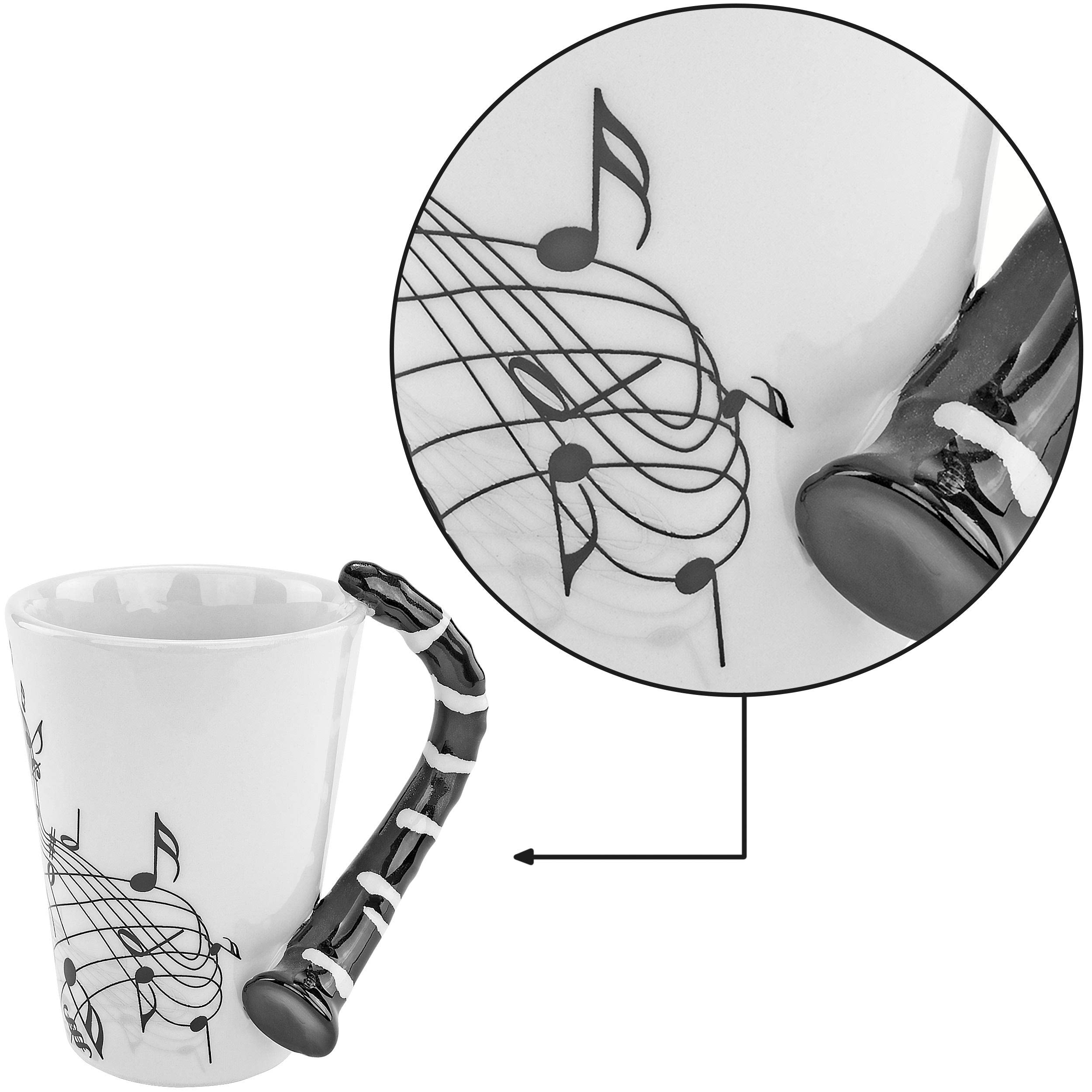 Fairly Odd Novelties Clarinet Novelty Musician Mug, 1 Count (Pack of 1), White