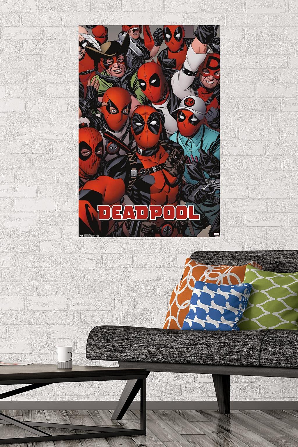 Trends International Marvel Comics Deadpool - Faces Wall Poster, 34L X 22.4W, Unframed Version