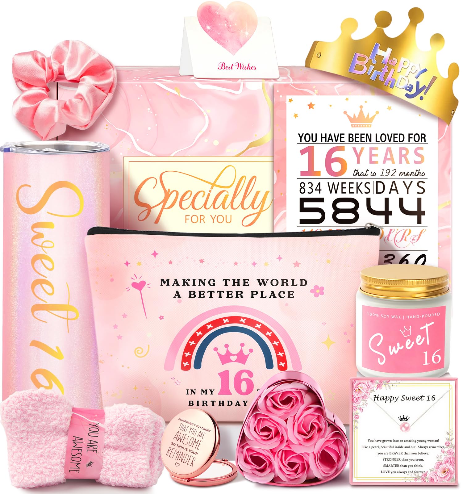 Sweet 16 Gifts for Girls 16th Birthday Gifts for Girls 16 Year Old Girl Birthday Gift Ideas, Unique Trendy Cool Gifts for Teen, 