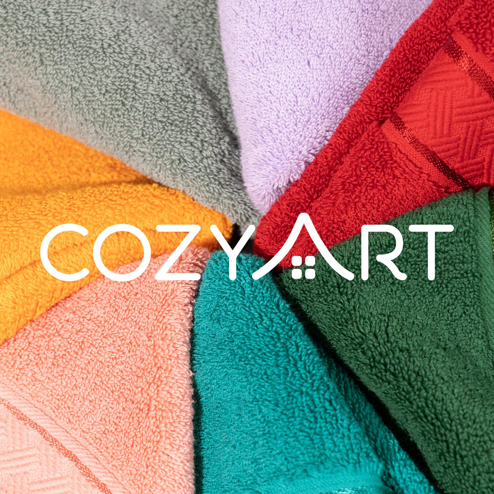 Cozyart Teal Bath Towels Set 6 Piece, Luxury 100% Turkish Cotton 650Gsm Hotel Quality, Soft, Absorbent,Towel Sets For Bathroom |