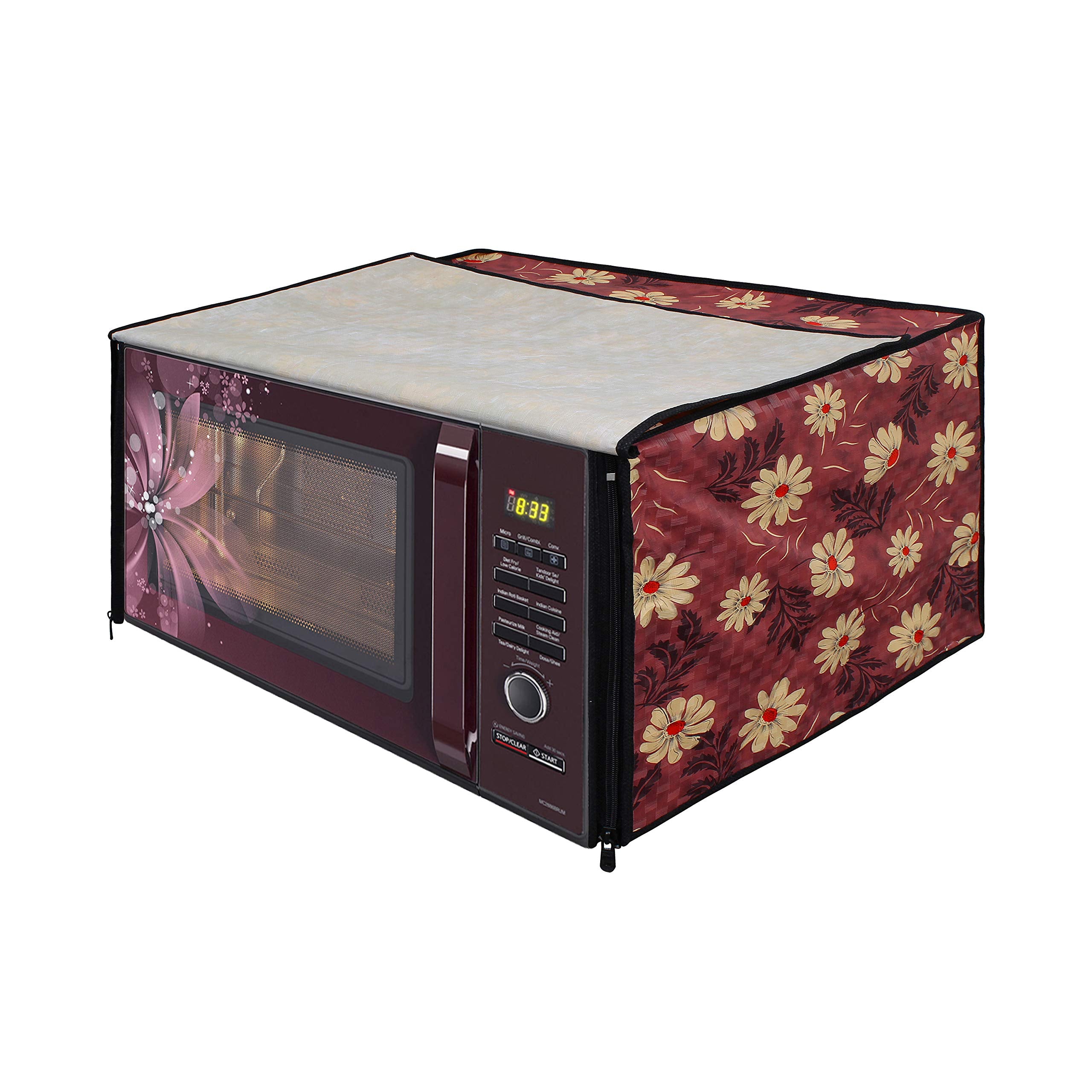 Lithara Printed Waterproof Microwave Oven Cover For Ifb 25L Model : 25Sc4 | Sams18 (Multicolor)