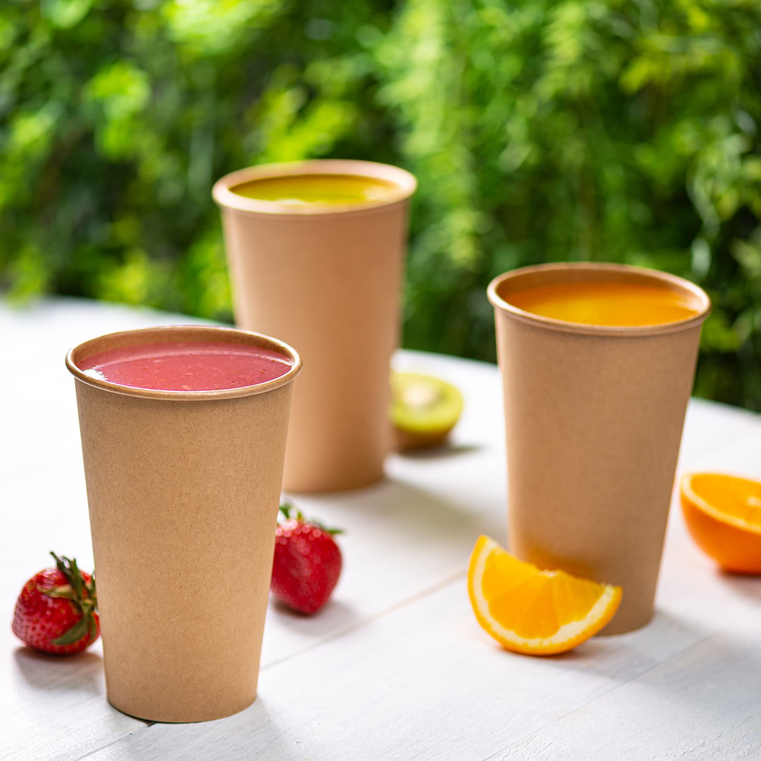 Comfy Package Gusto [12 Oz. - 300 Pack] Kraft Paper Hot Coffee Cups - Unbleached (Formerly