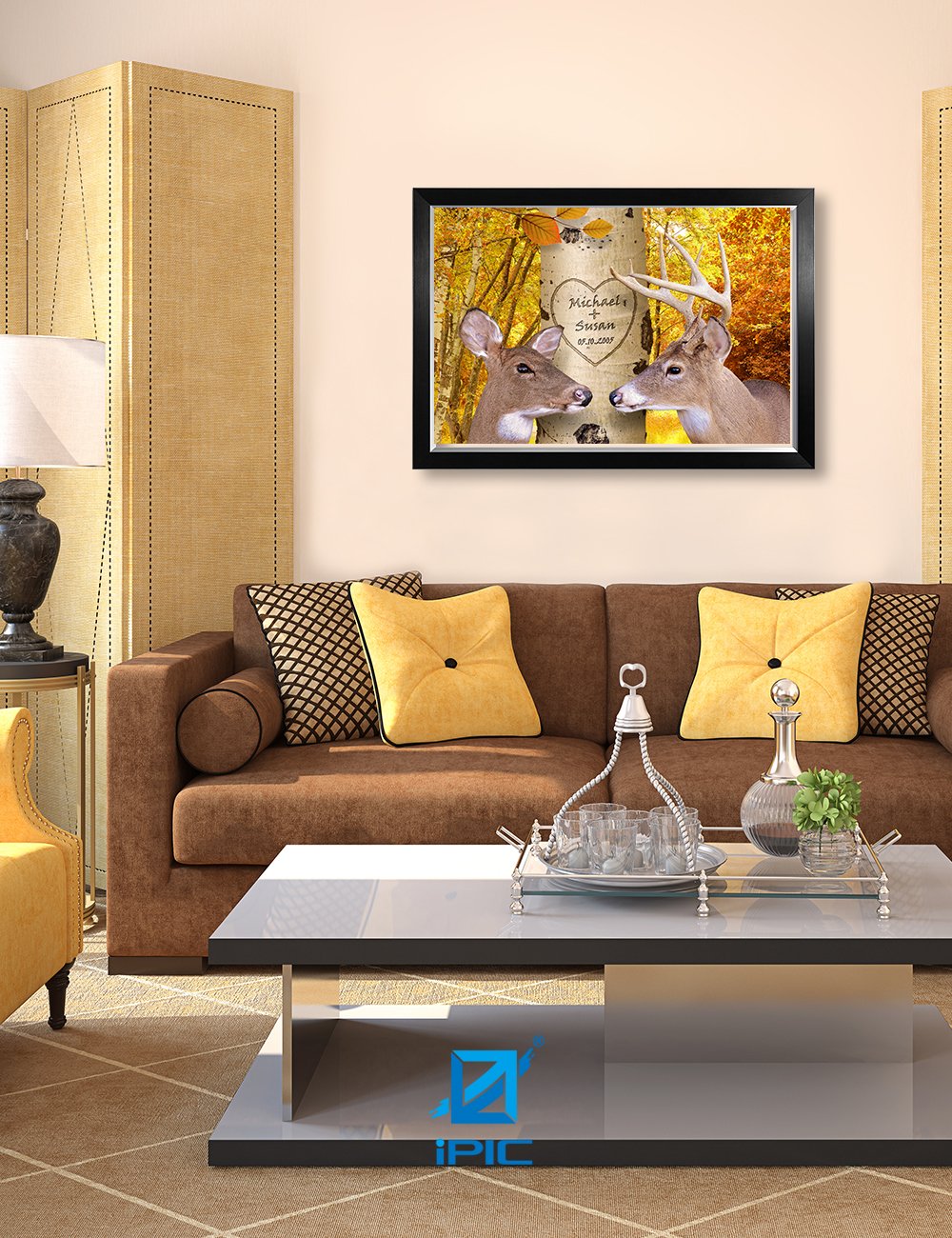 Ipic - Oh My Dear, Personalized Artwork With Names And Date On, Customized Gift For Anniversary,Wedding,Birthday And Holidays. P