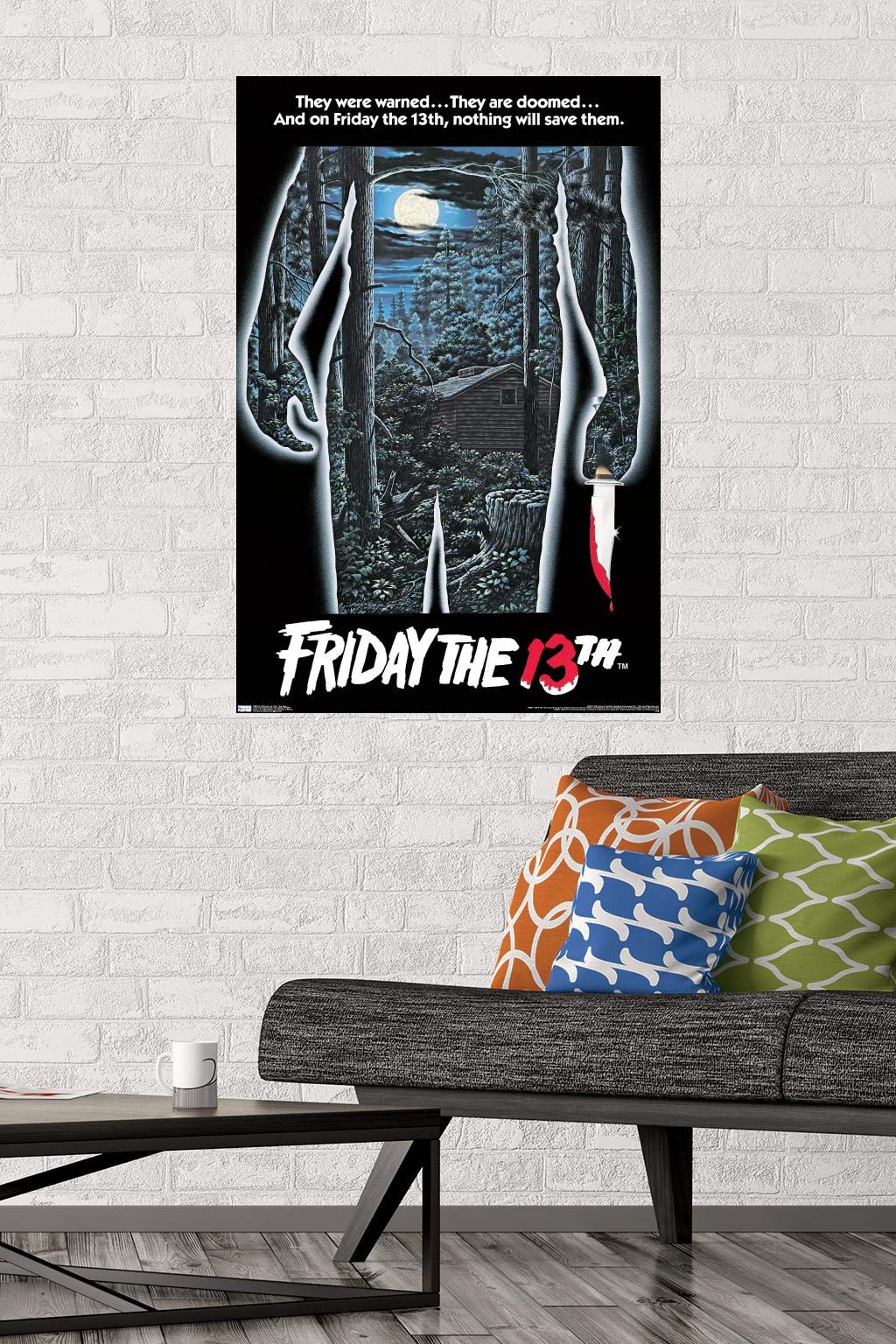 Trends International 24X36 Friday The 13Th - One Sheet Wall Poster, 24'' X 36'', Premium Unframed Version