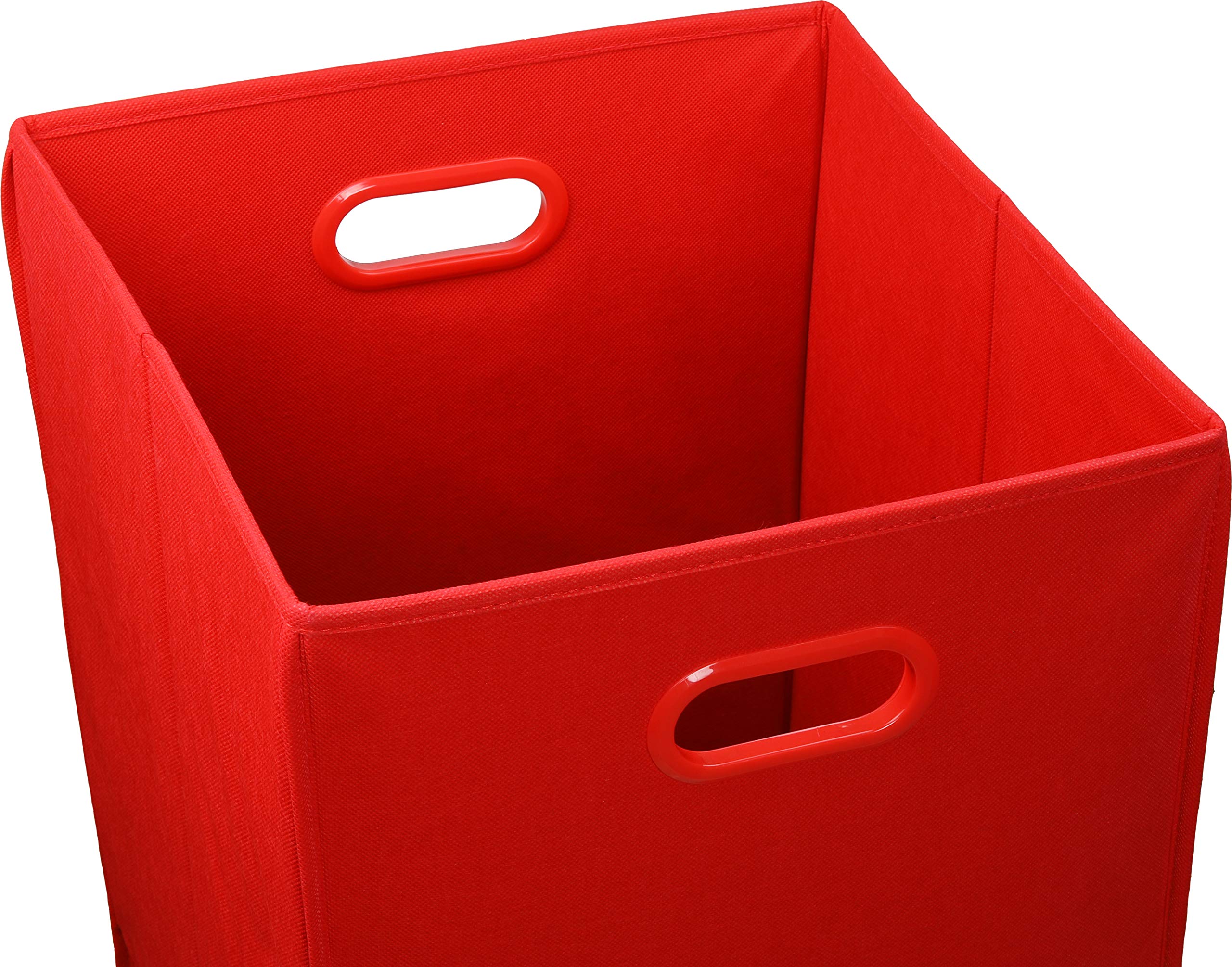 Simple Houseware Foldable Closet Laundry Hamper Basket, Red
