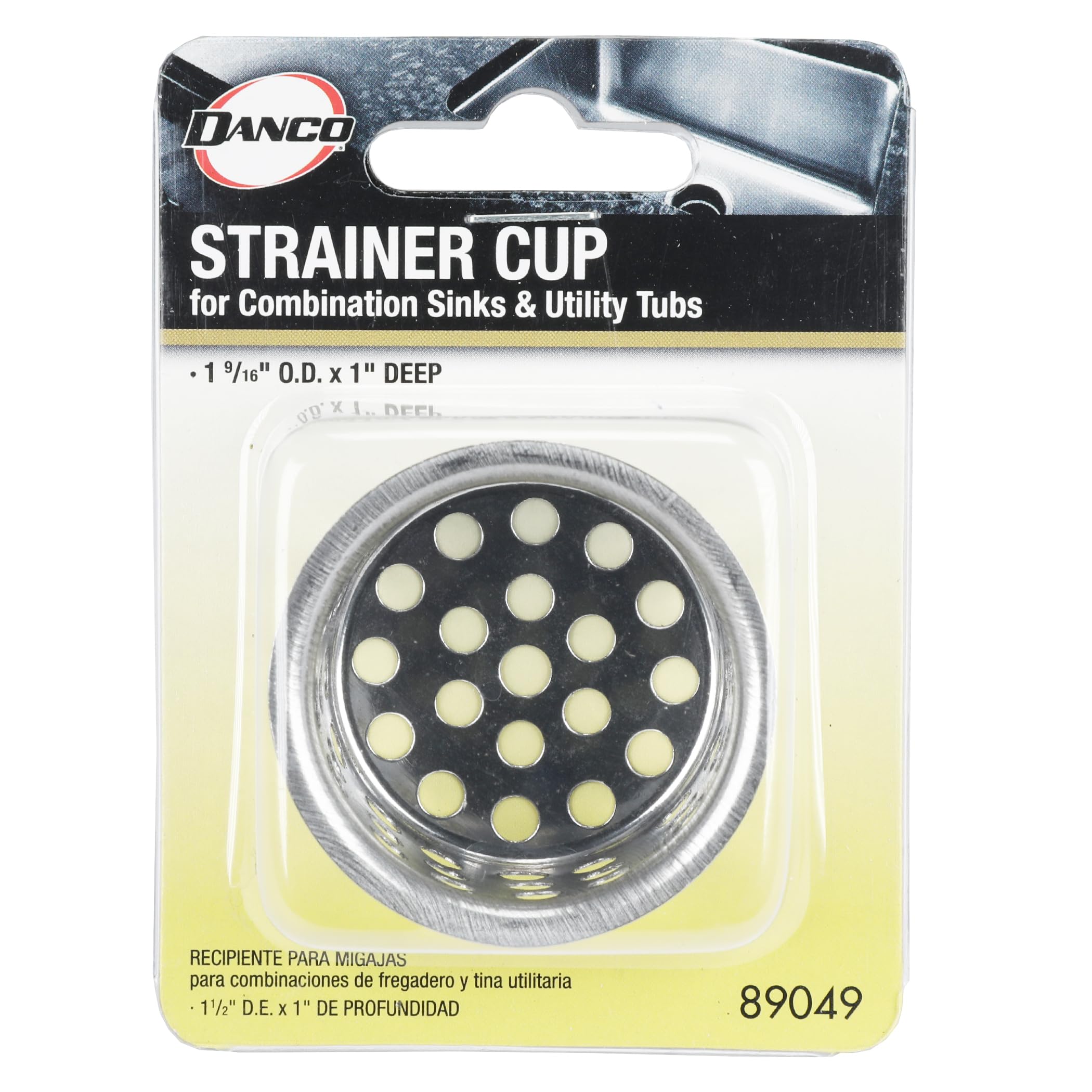 Danco 89049 1-9/16-Inch Strainer, Chrome