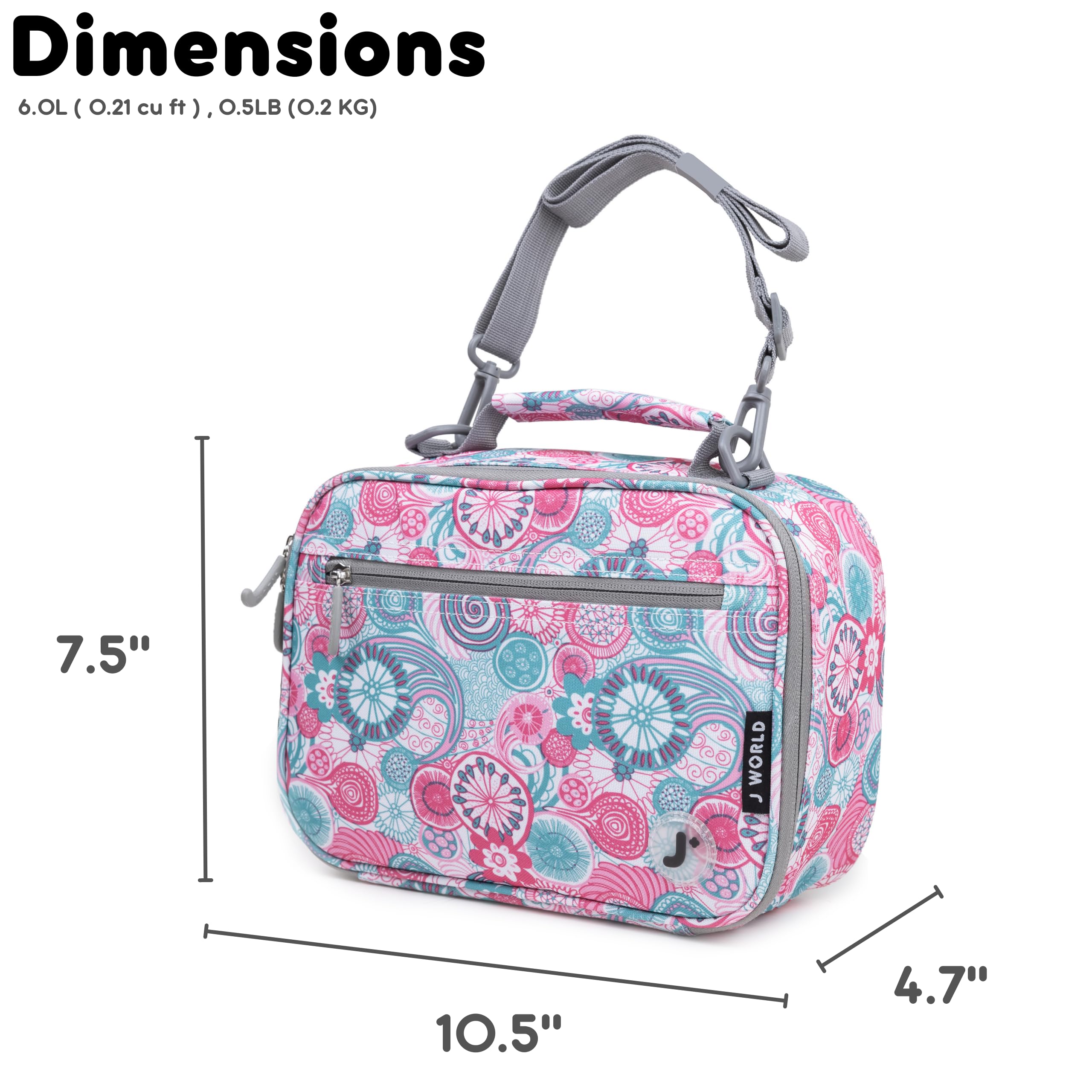 J World New York Cody Lunch Bag, Blue Raspberry, One Size