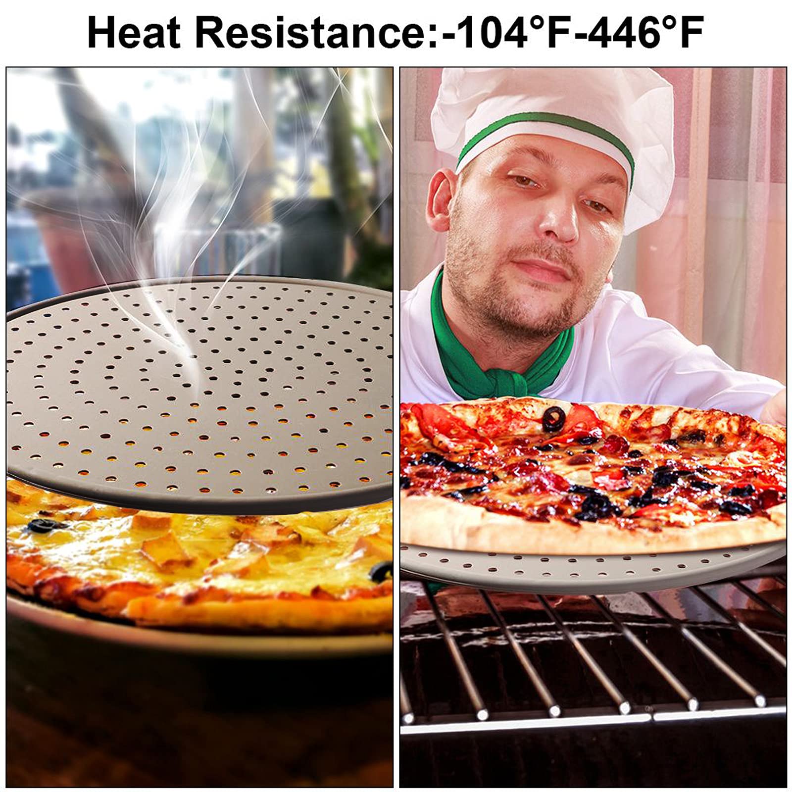 Baiouda Silicone Splatter Screen Pan Cover 11 In , High Heat Resistant Oil Splash Guard, Heat Insulation Cooling Mat, Strainer,