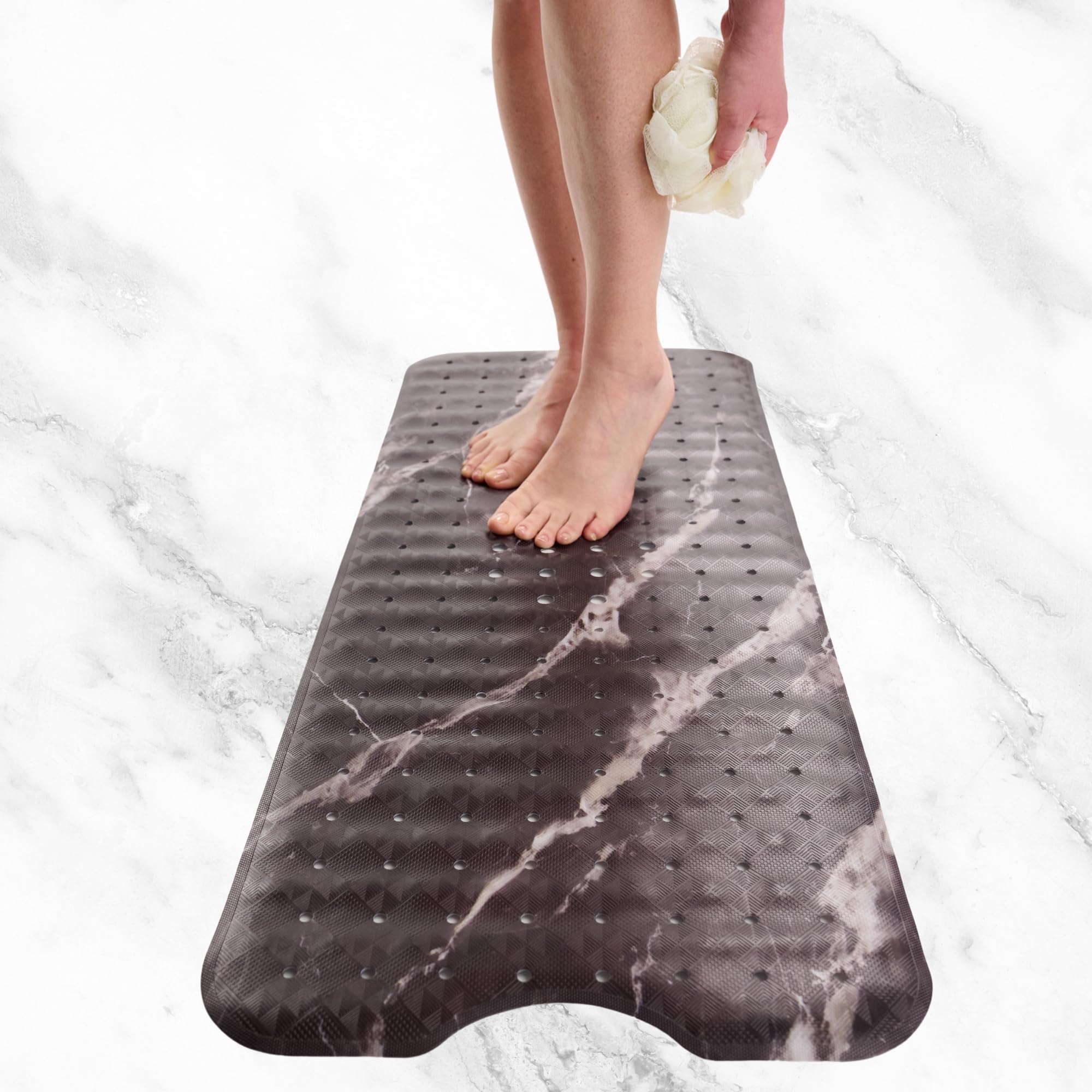Bath Mat Non Slip - Bath Mat For Tub - Shower Floor Mat Non Slip - Rubber Bath Mats For Tub - Non Slip Tub Mat - Bathroom Tub Ma